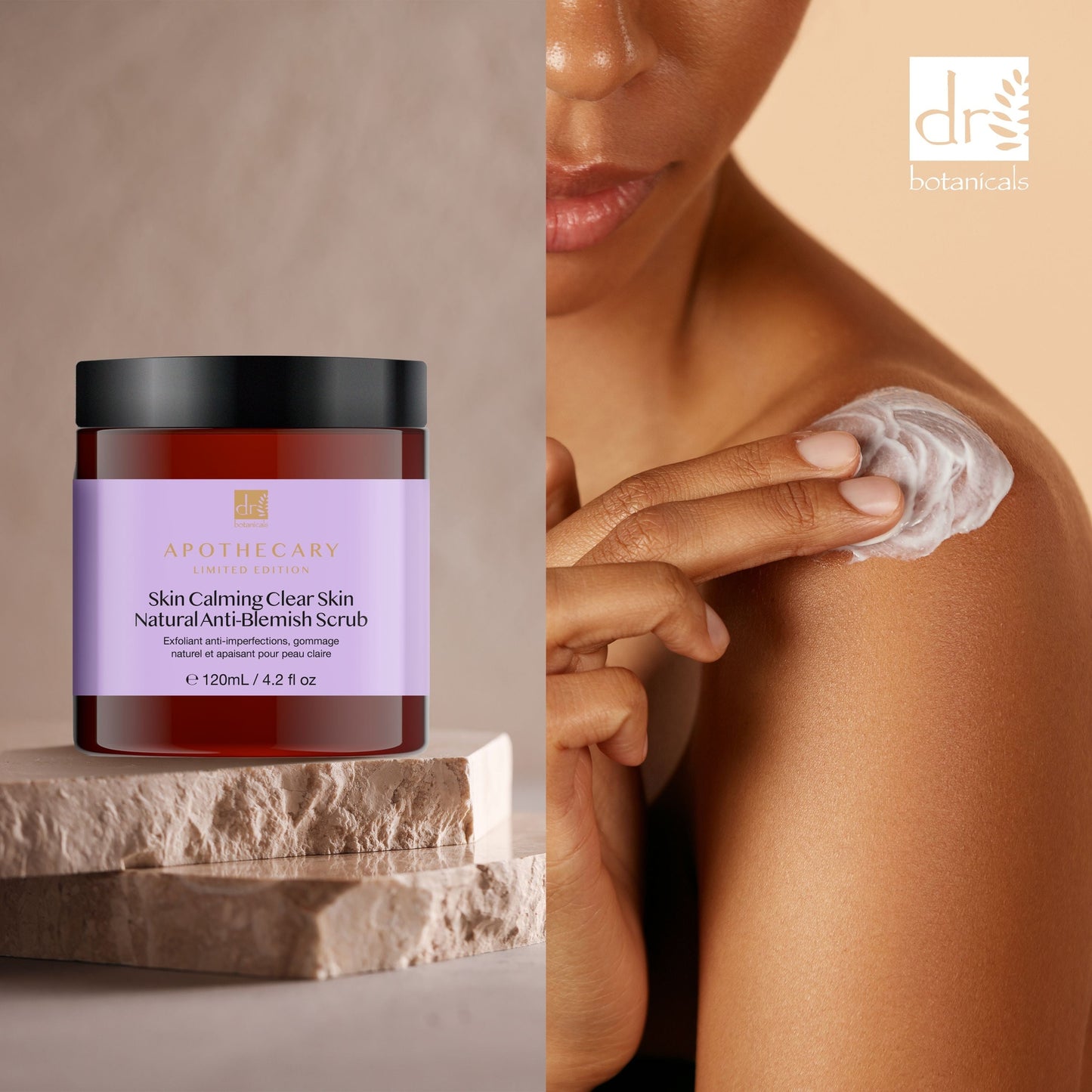 DB403 Dr Botanicals Skin Calming Clear Skin Natural Anti-Blemish Scrub 120ml