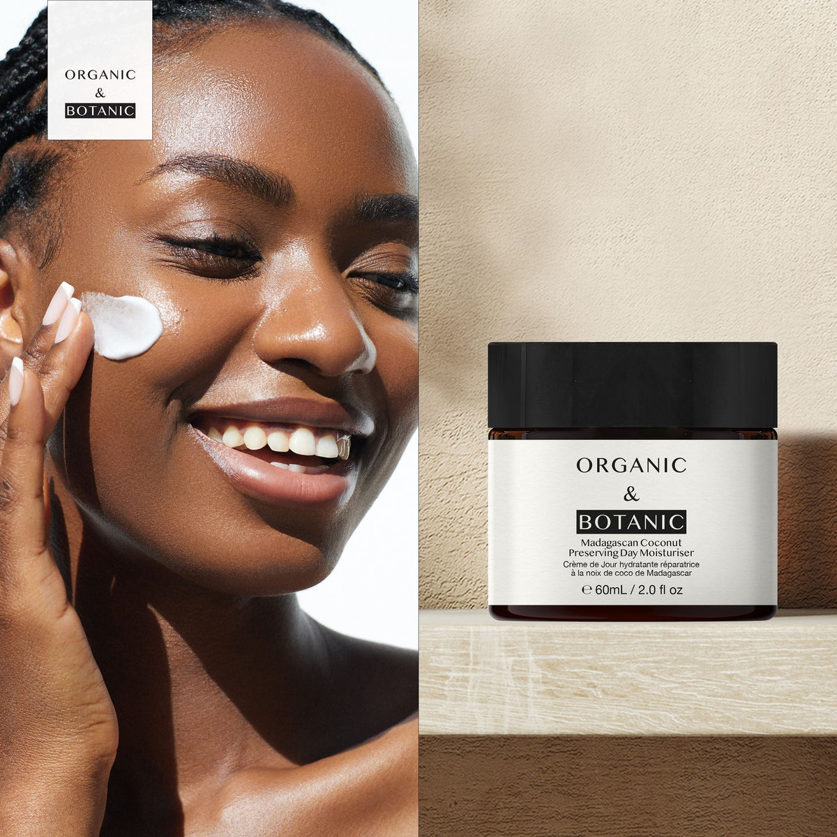 OB091 Organic & Botanic Madagascan Coconut Day Moisturiser 60ml