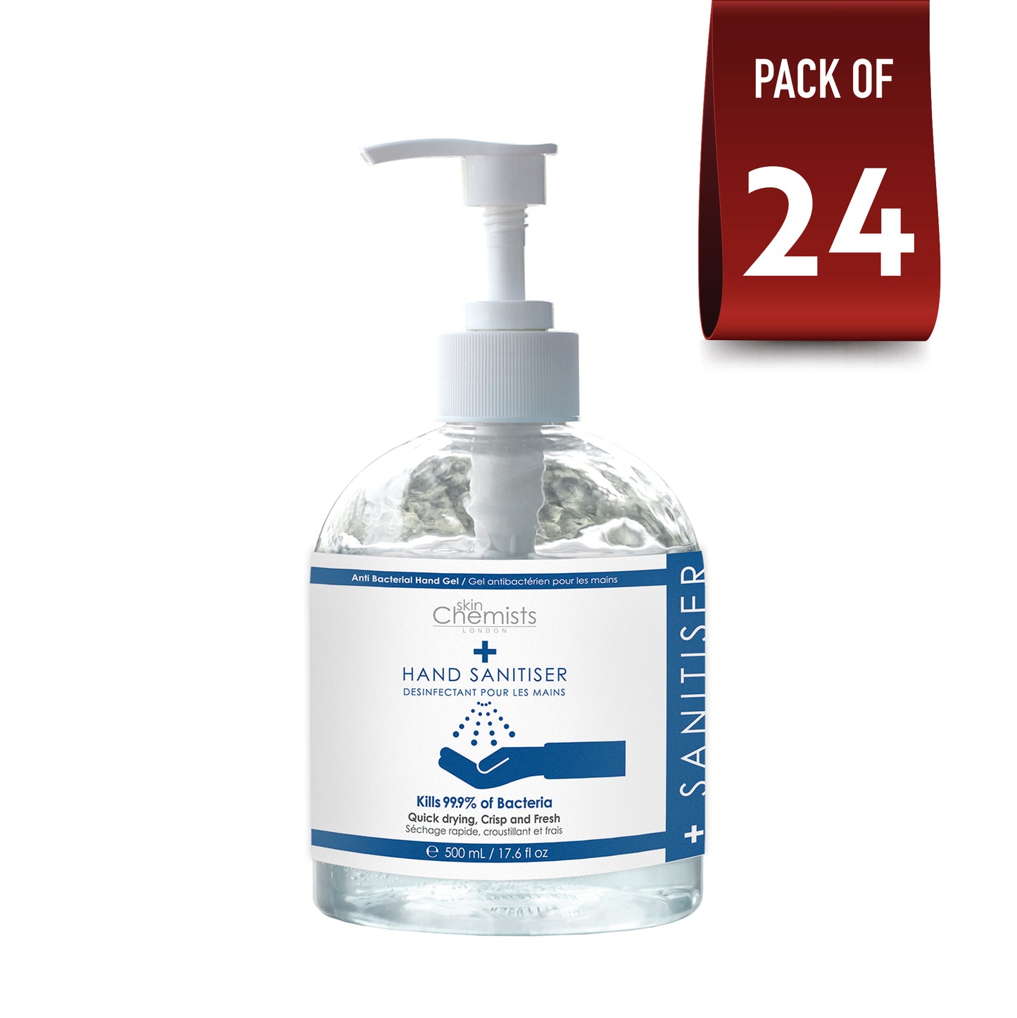 skinChemists Hand Sanitiser 500ml Pack Of 24