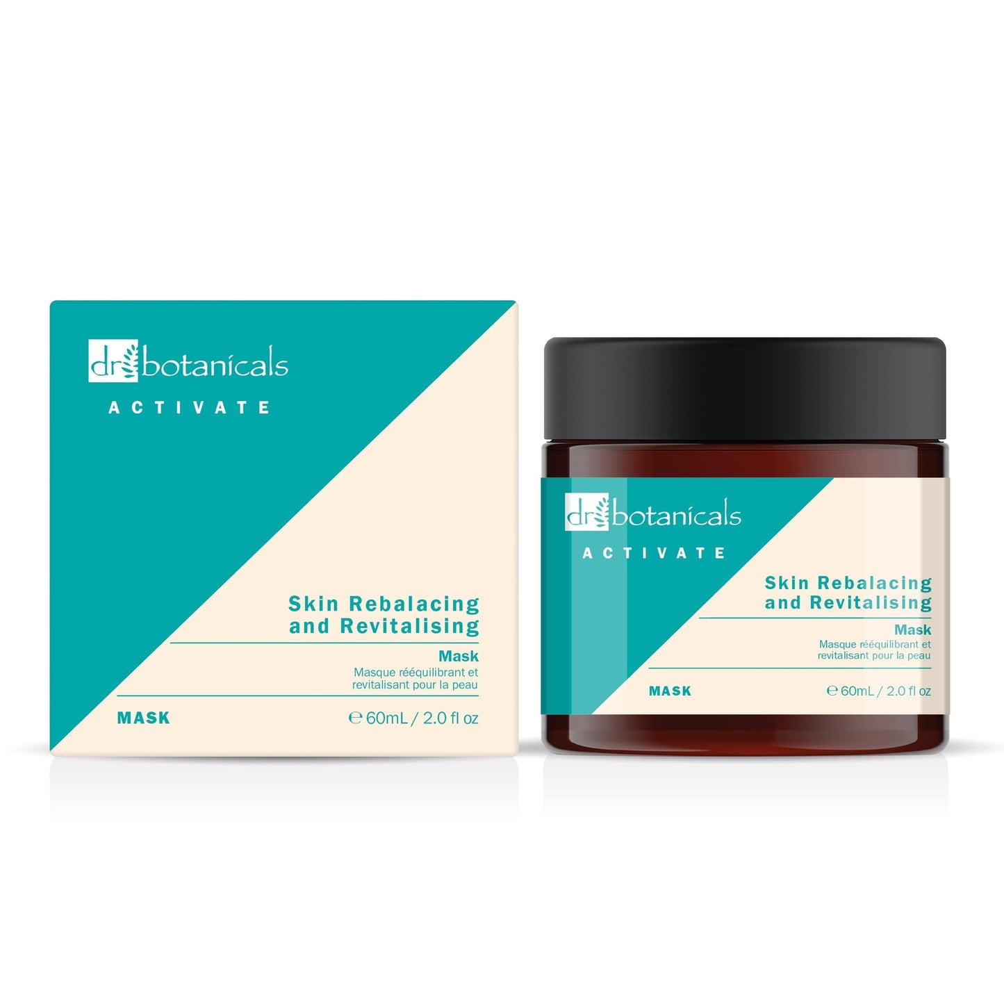 PO2DB439 Dr Botanicals Activate Skin Rebalancing & Revitalising Mask 60ml Twin Value Savings Pack