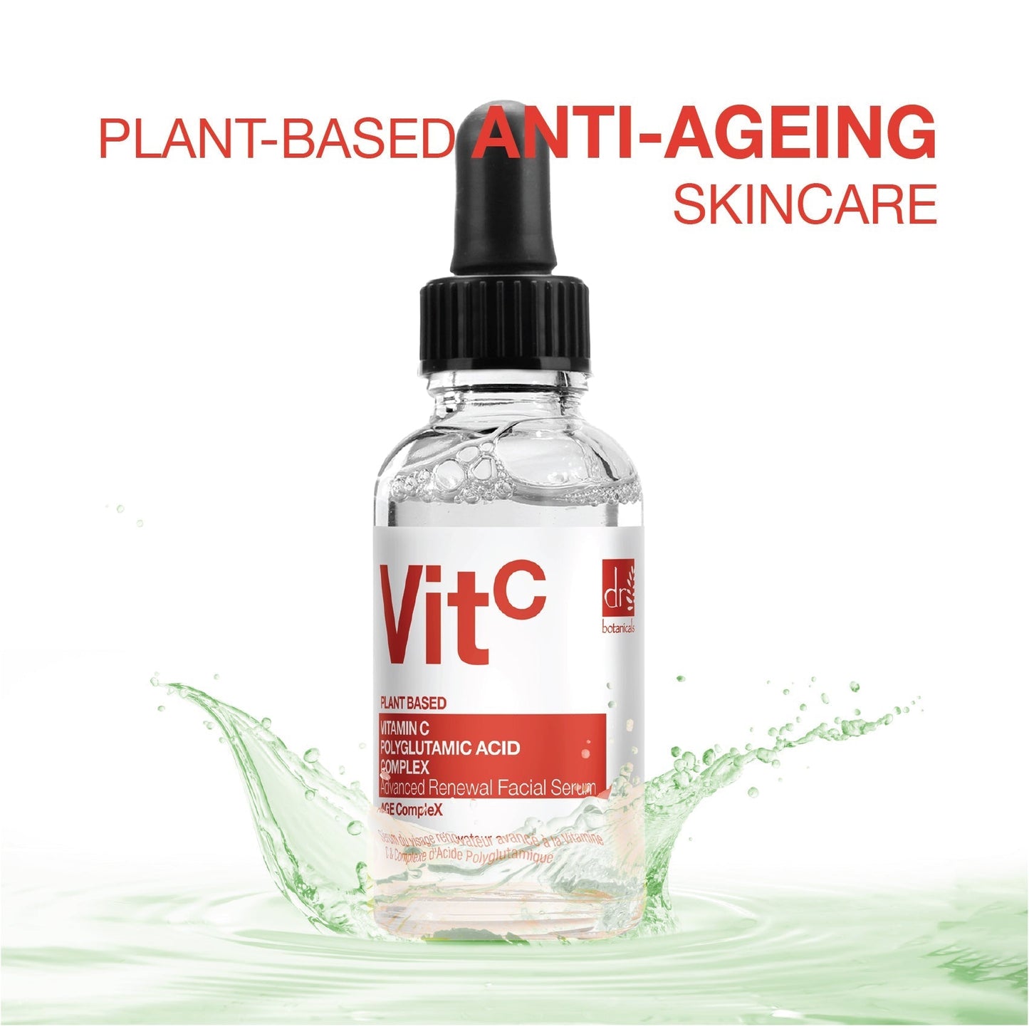 RDB525 Dr Botanicals Vitamin C 3% & Polyglutamic Acid Complex 1% & Brightening Facial Serum 30ml