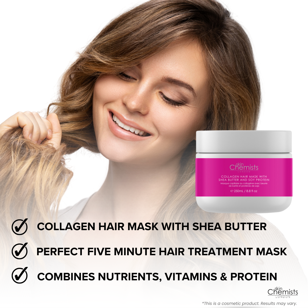 skinChemists Collagen Hair Mask with Shea Butter & Soy Protein 250ml