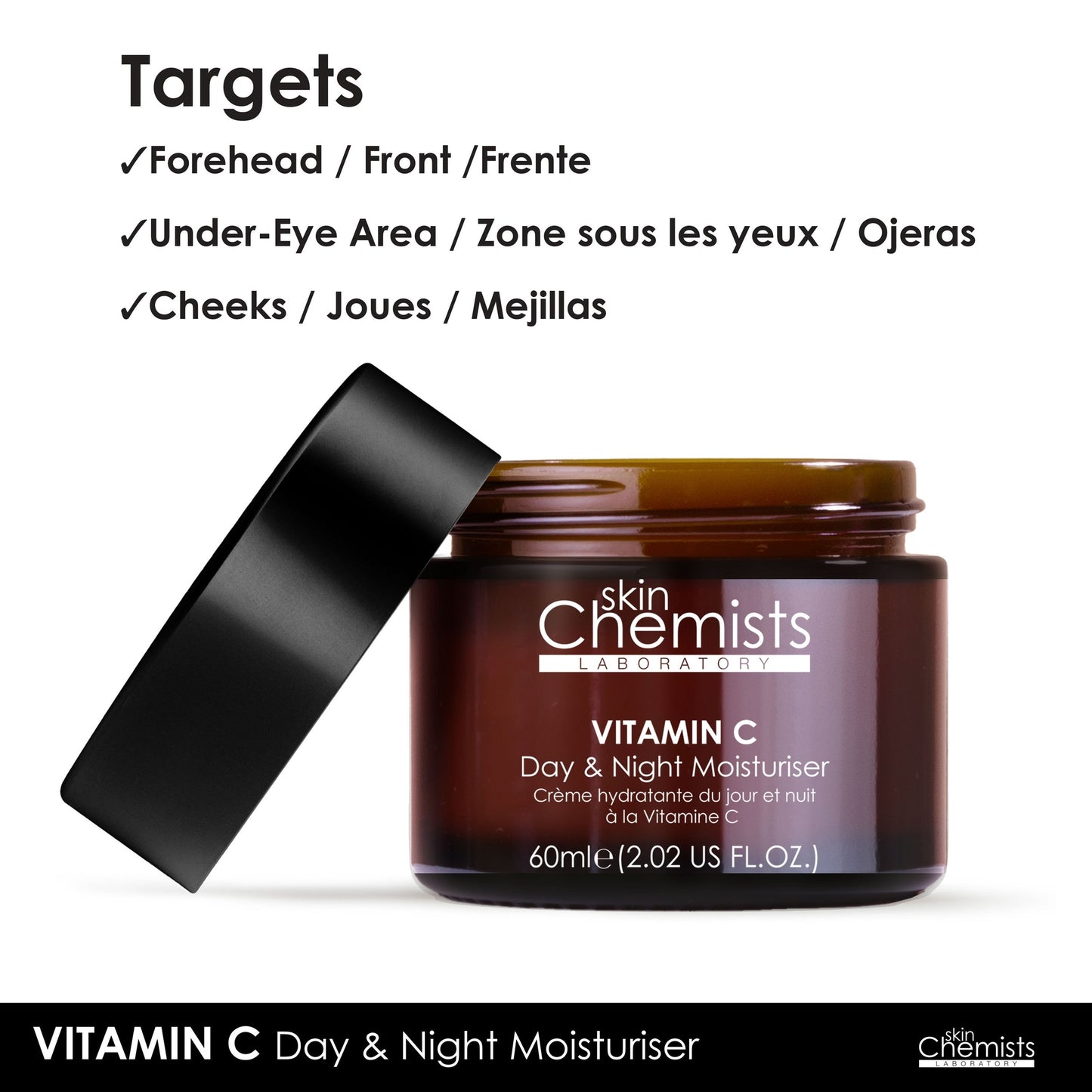 SC743 skinChemists Vitamin C Brightening Day Moisturiser 60ml