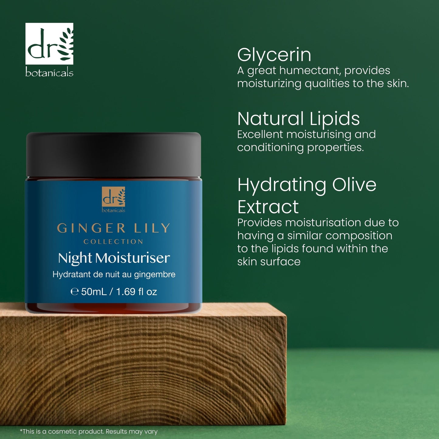 DB272 Dr Botanicals Gingerlily Night Moisturiser 50ml