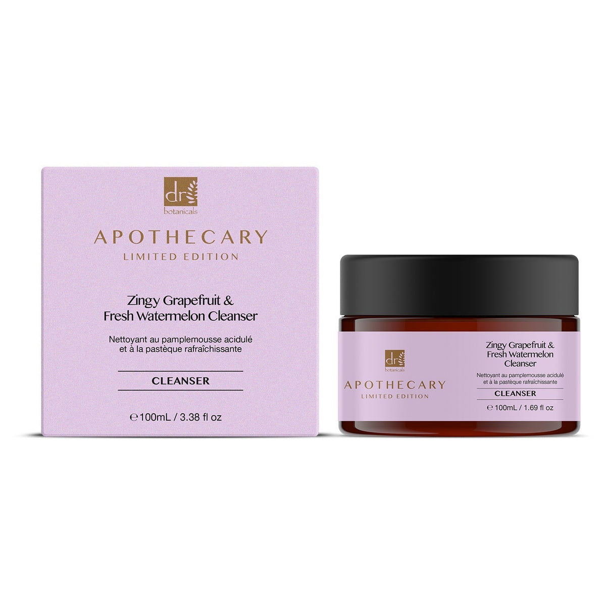 DB294 Dr Botanicals Zingy Grapefruit & Fresh Watermelon Cleanser 100ml