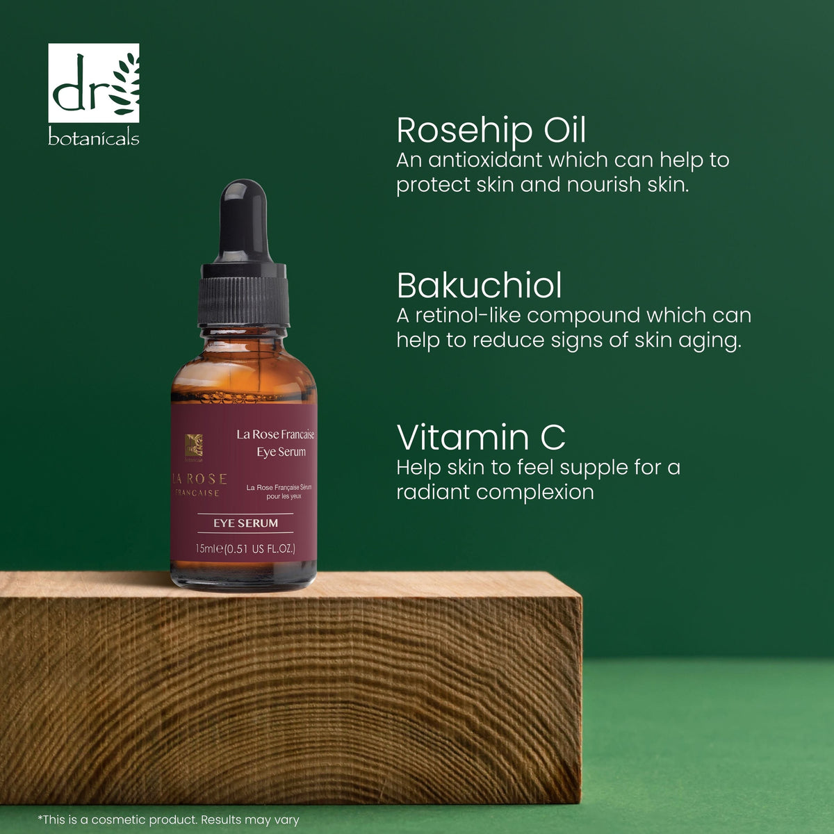 DB315 Dr Botanicals La Rose Française Eye Serum 15ml