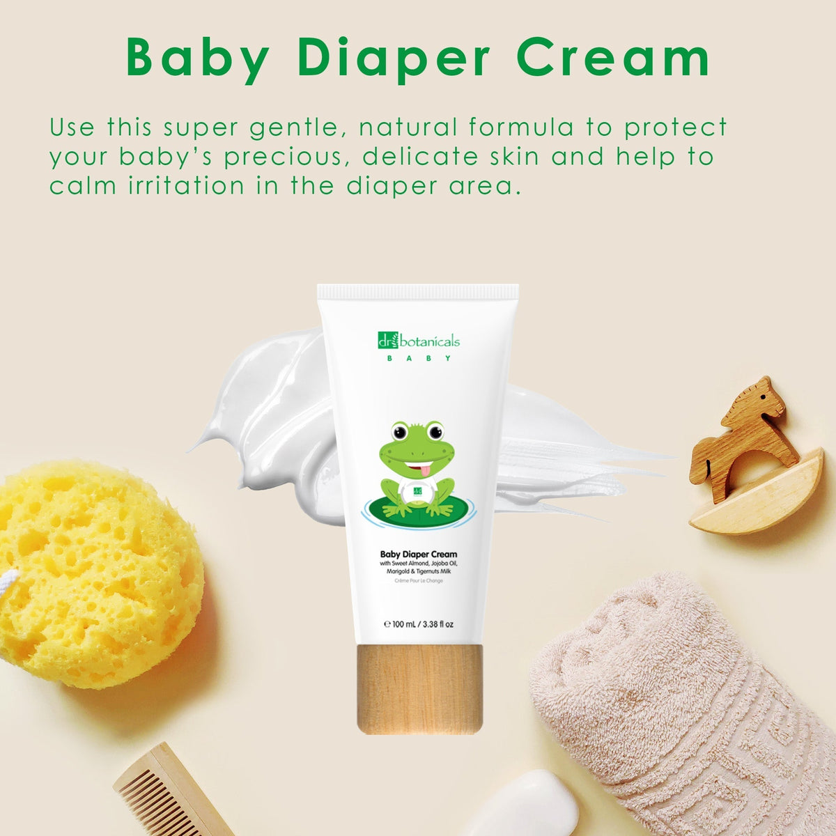 DB326 Dr Botanicals Jojoba & Sweet Almond Oil Baby Diaper Cream 100ml