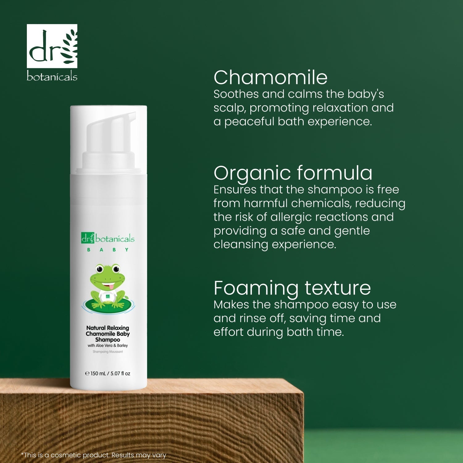 DB327 Dr Botanicals Natural Relaxing Chamomile Baby Shampoo 150ml