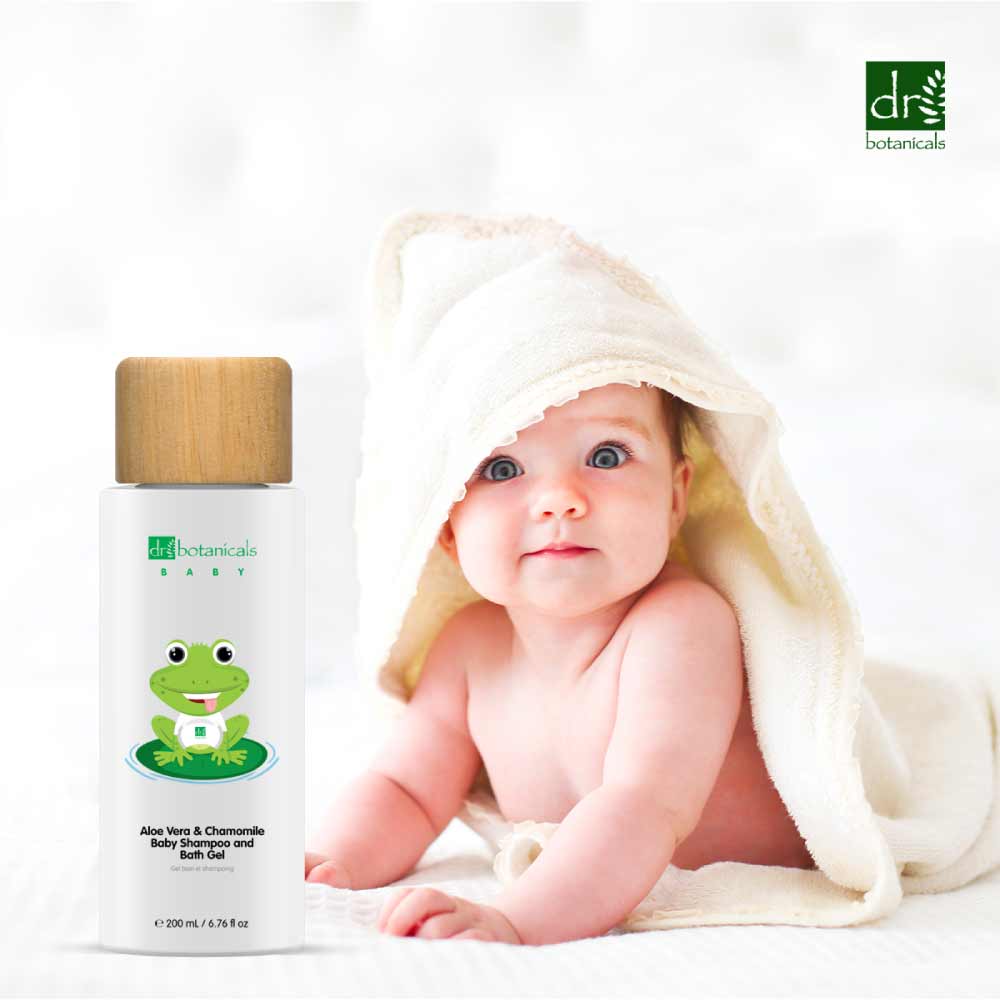 DB329 Dr Botanicals Aloe Vera & Chamomile Baby Shampoo & Bath Gel 200ml