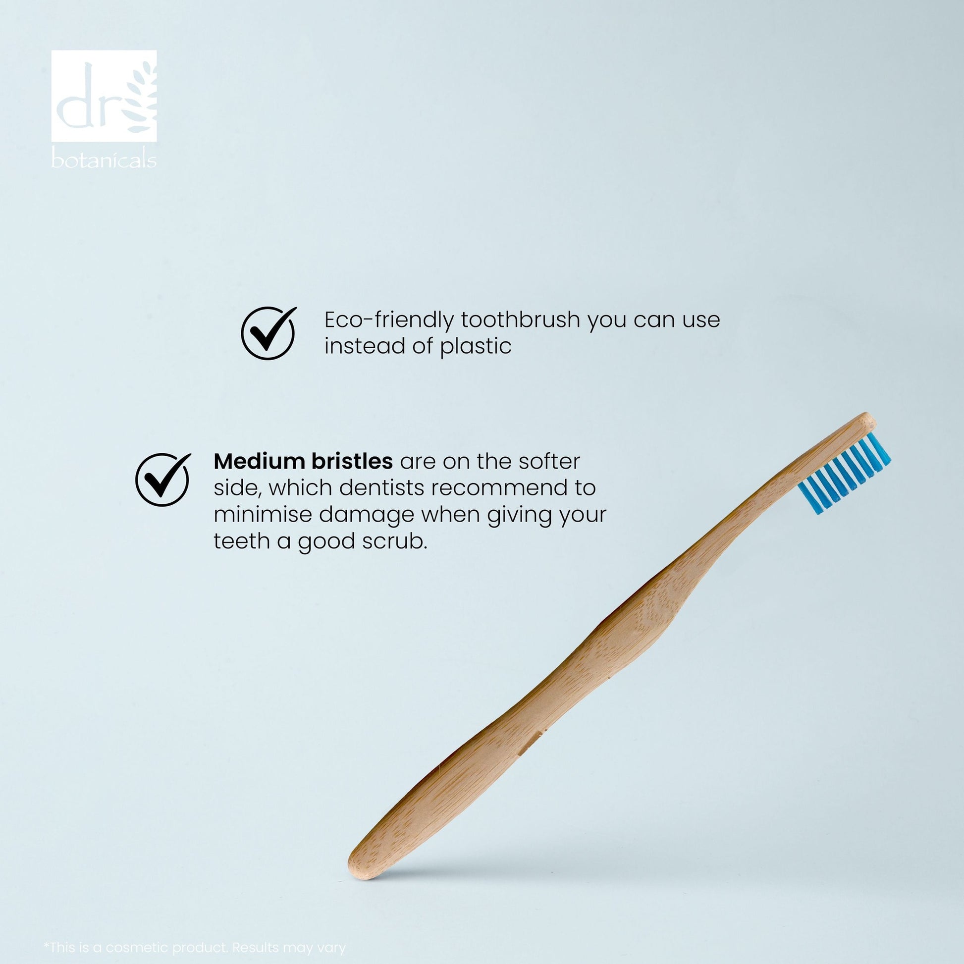 DB346 Dr Botanicals Bamboo Toothbrush Blue