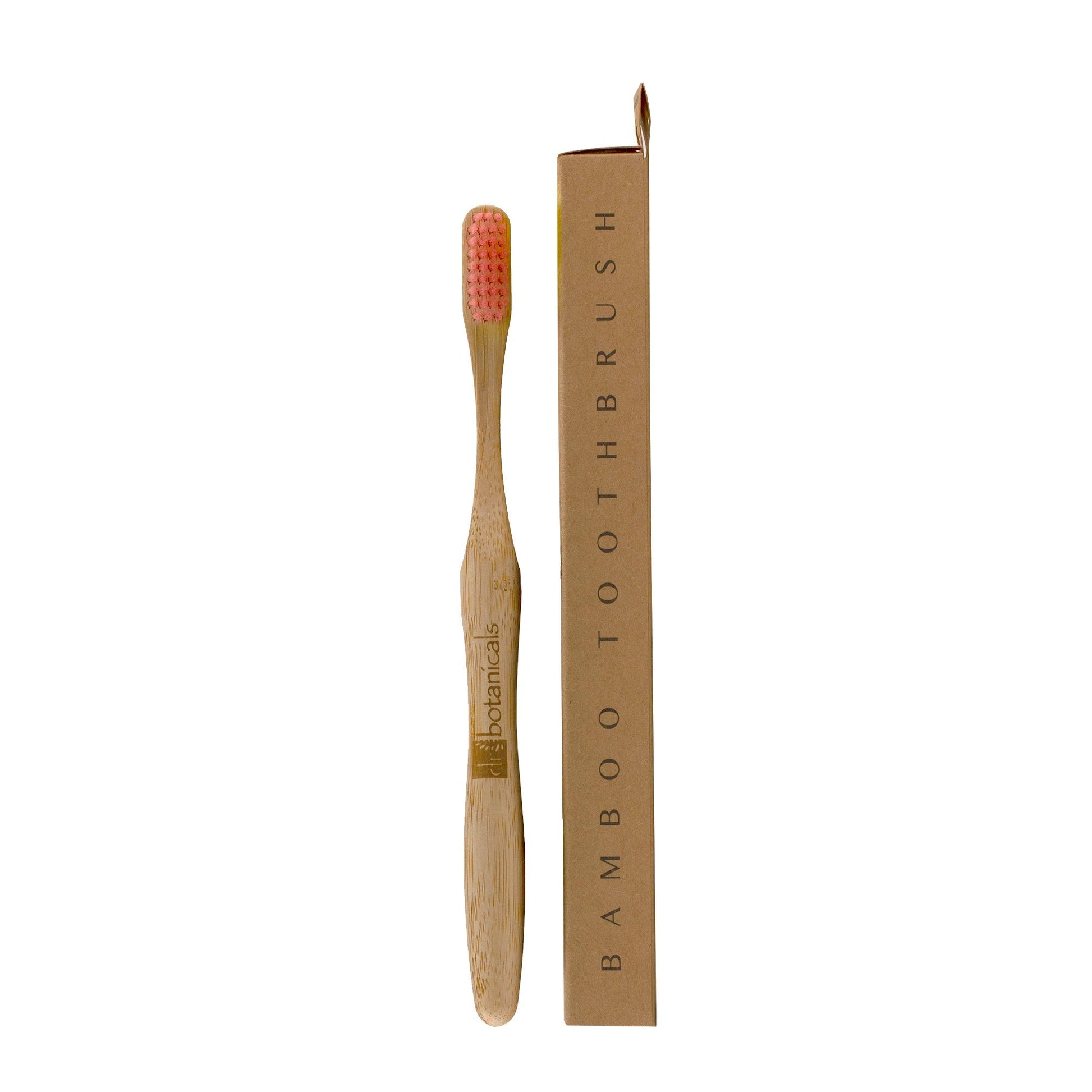 DB347 Dr Botanicals Bamboo Toothbrush Pink