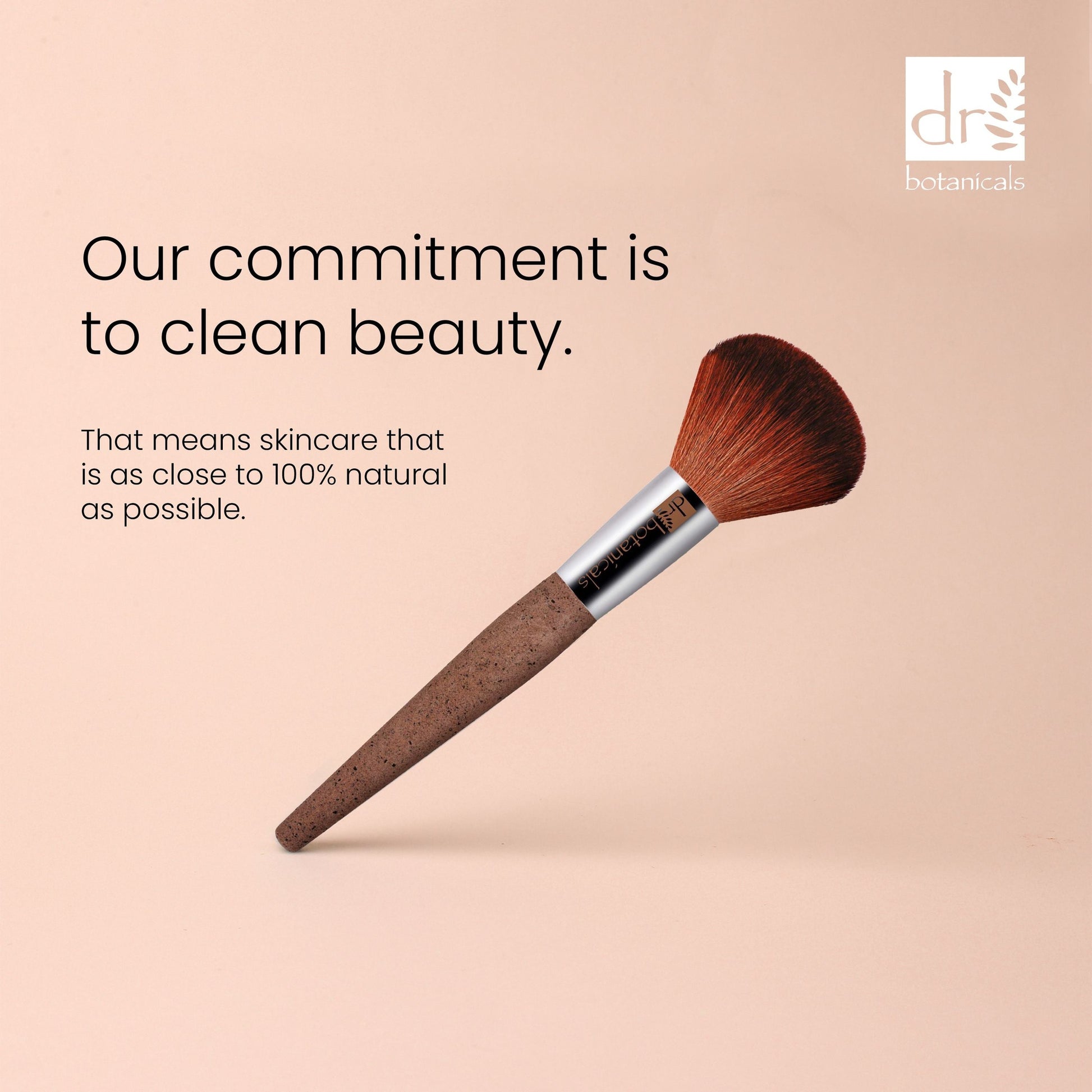 DB392 Dr Botanicals Coffee Ground Powder Brush