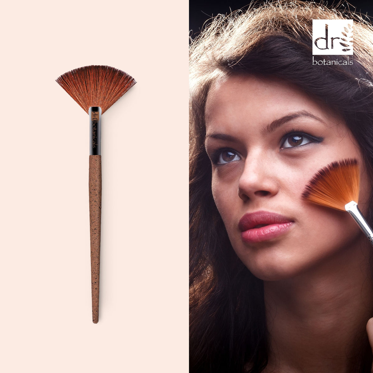 DB396 Dr Botanicals Coffee Ground Fan Brush