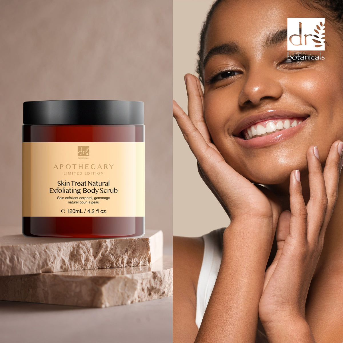 DB401 Dr Botanicals Skin Treat Natural Exfoliating Body Scrub 120ml