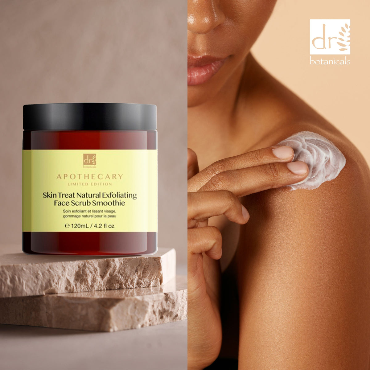 DB402 Dr Botanicals Skin Treat Natural Exfoliating Face Scrub Smoothie 120ml