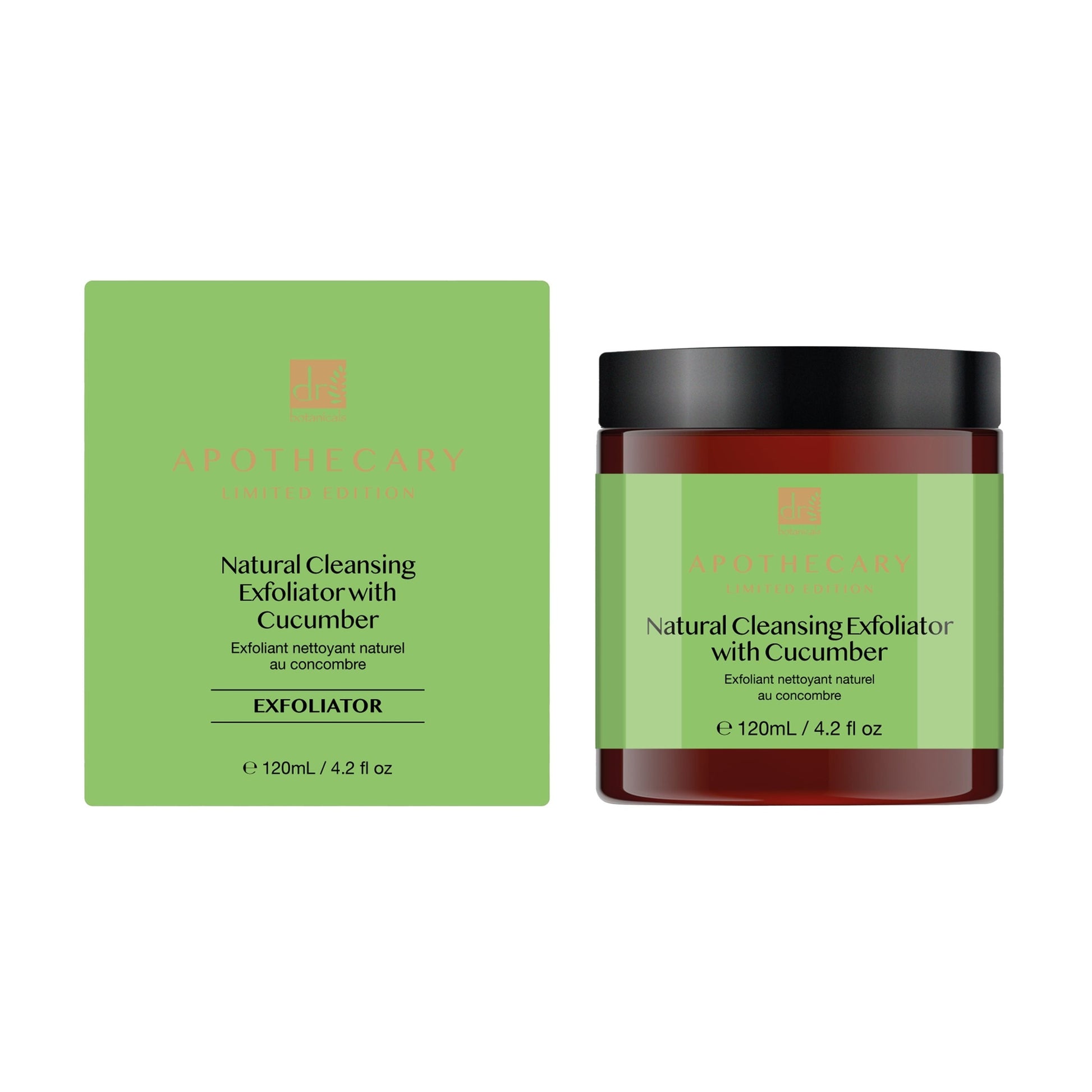 DB416 Dr Botanicals Natural Cleansing Exfoliator with Cucumber 120ml