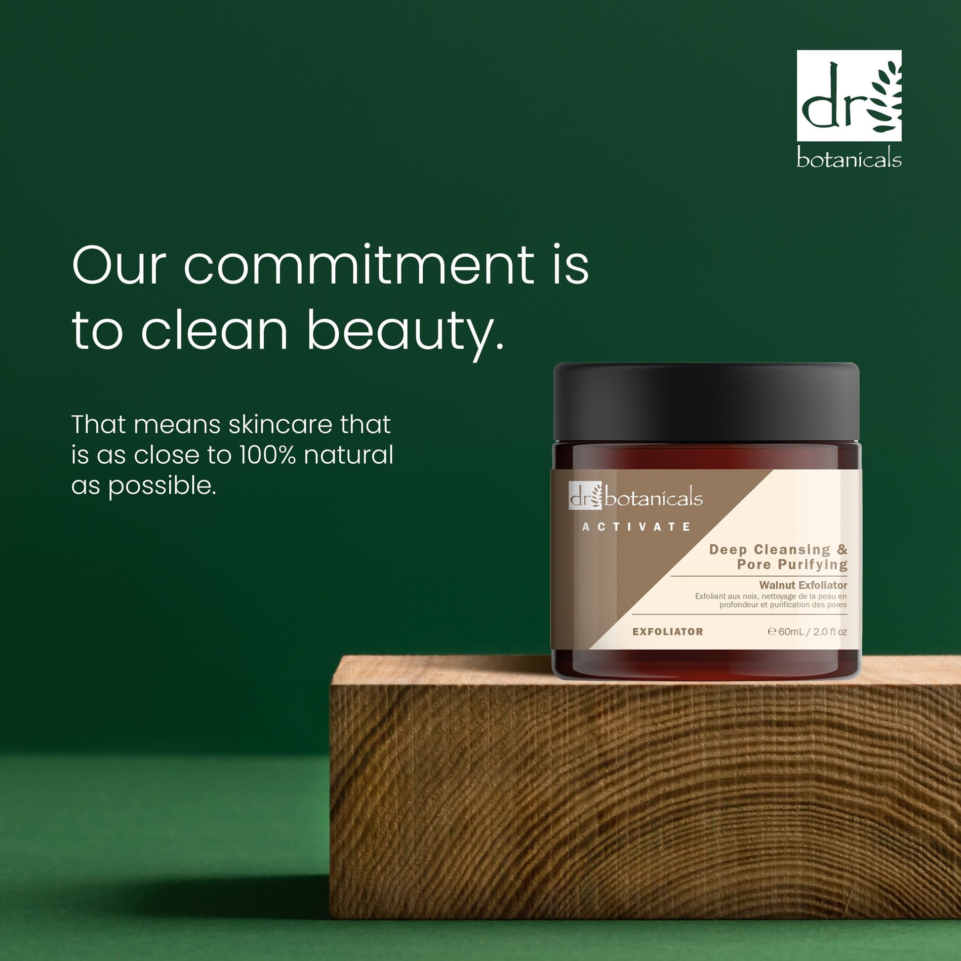 DB435 Dr Botanicals Activate Deep Cleansing & Pore Purifying Walnut Exfoliator 60ml