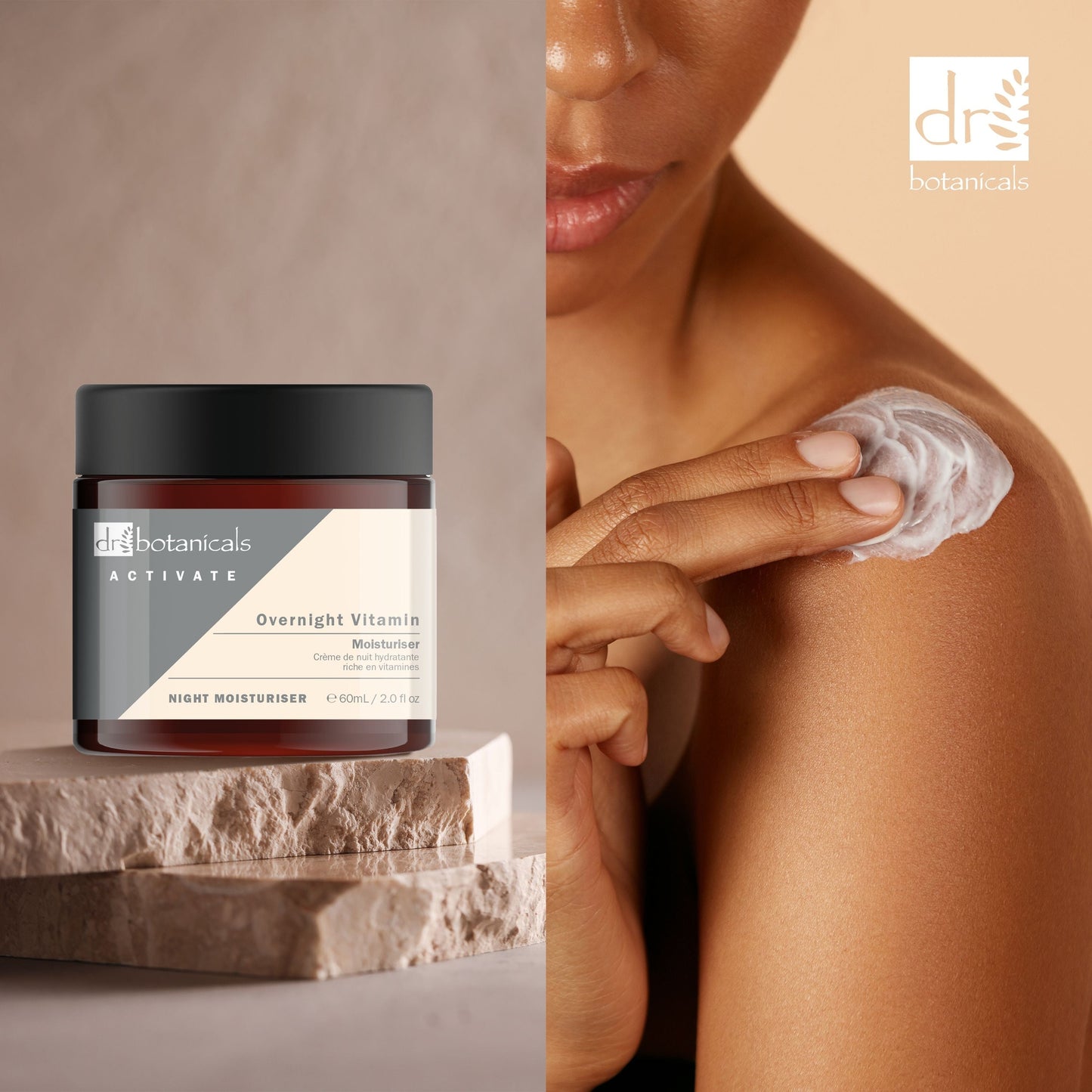 DB437 Dr Botanicals Activate Overnight Vitamin Moisturiser 60ml