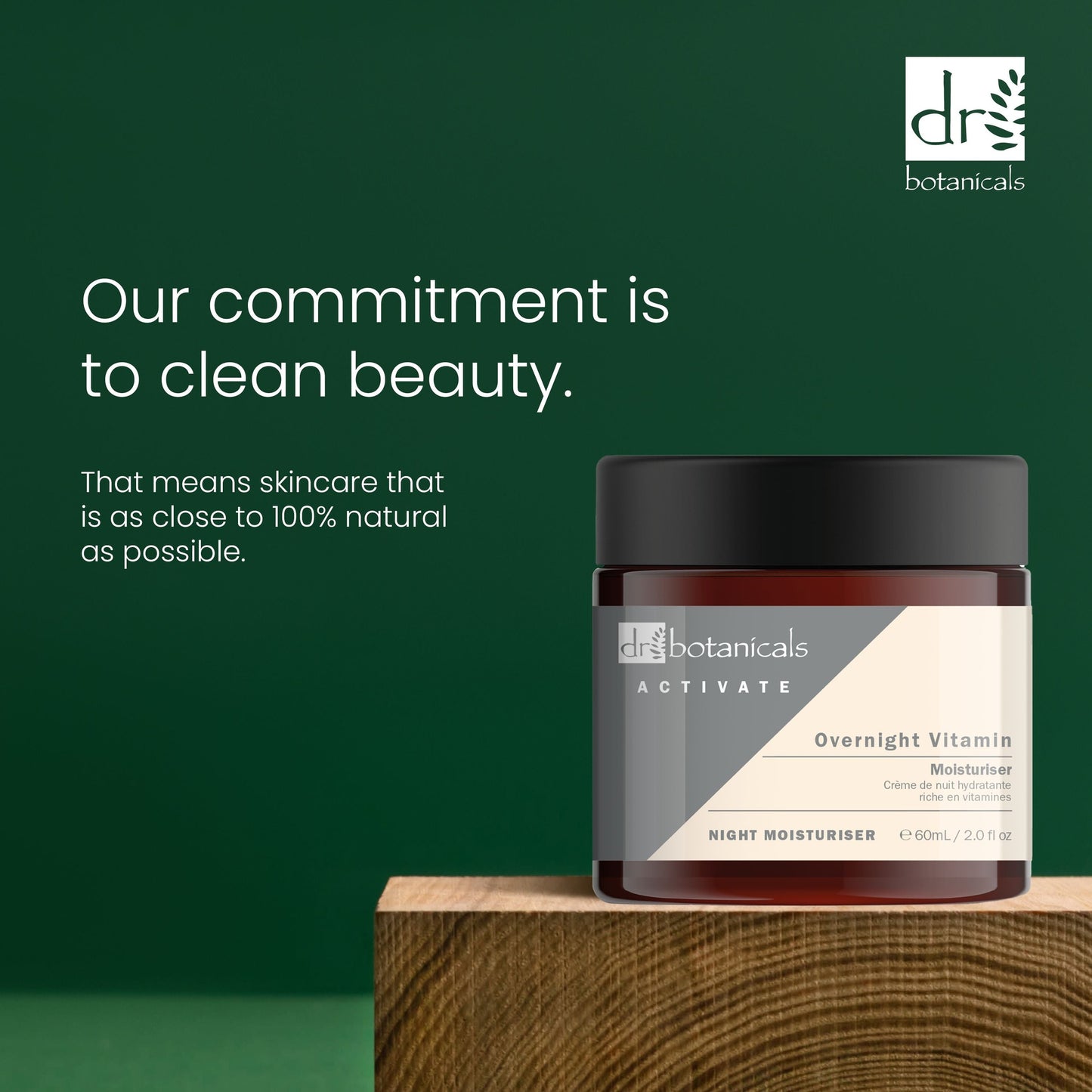 DB437 Dr Botanicals Activate Overnight Vitamin Moisturiser 60ml
