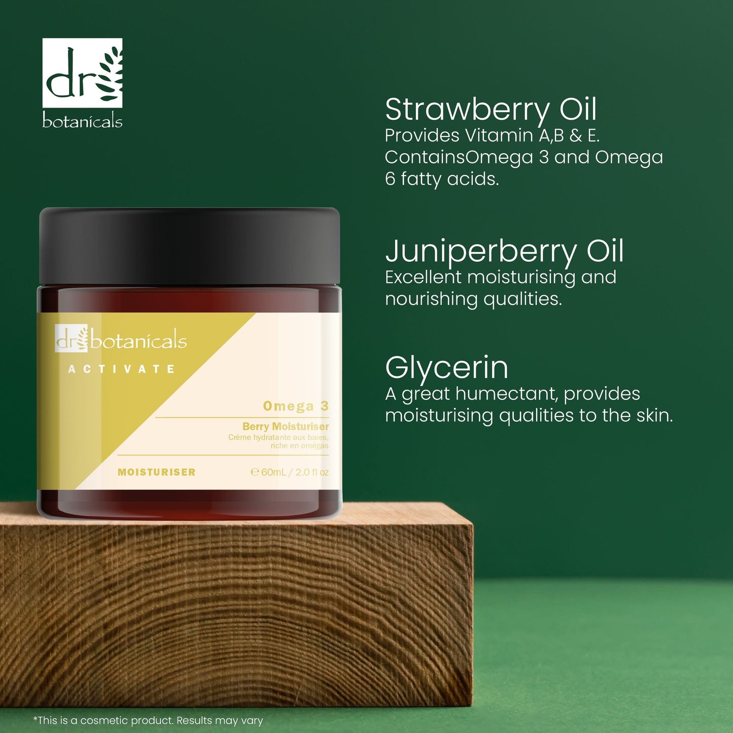 DB441 Dr Botanicals Activate Omega 3 Berry Moisturiser 60ml