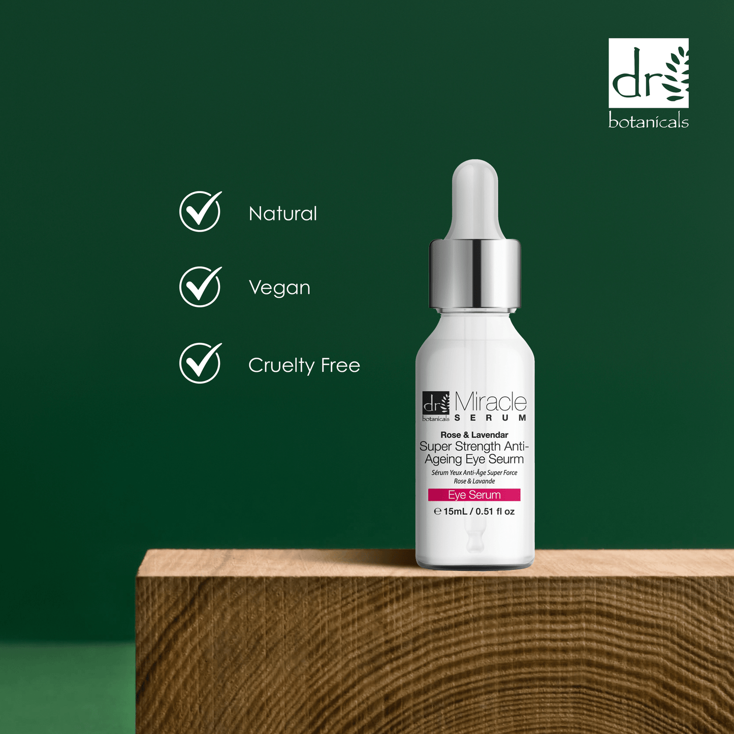 DB485 Dr Botanicals Unique Treatments Rose & Lavender Super Strength Anti-Ageing Eye Serum 15ml