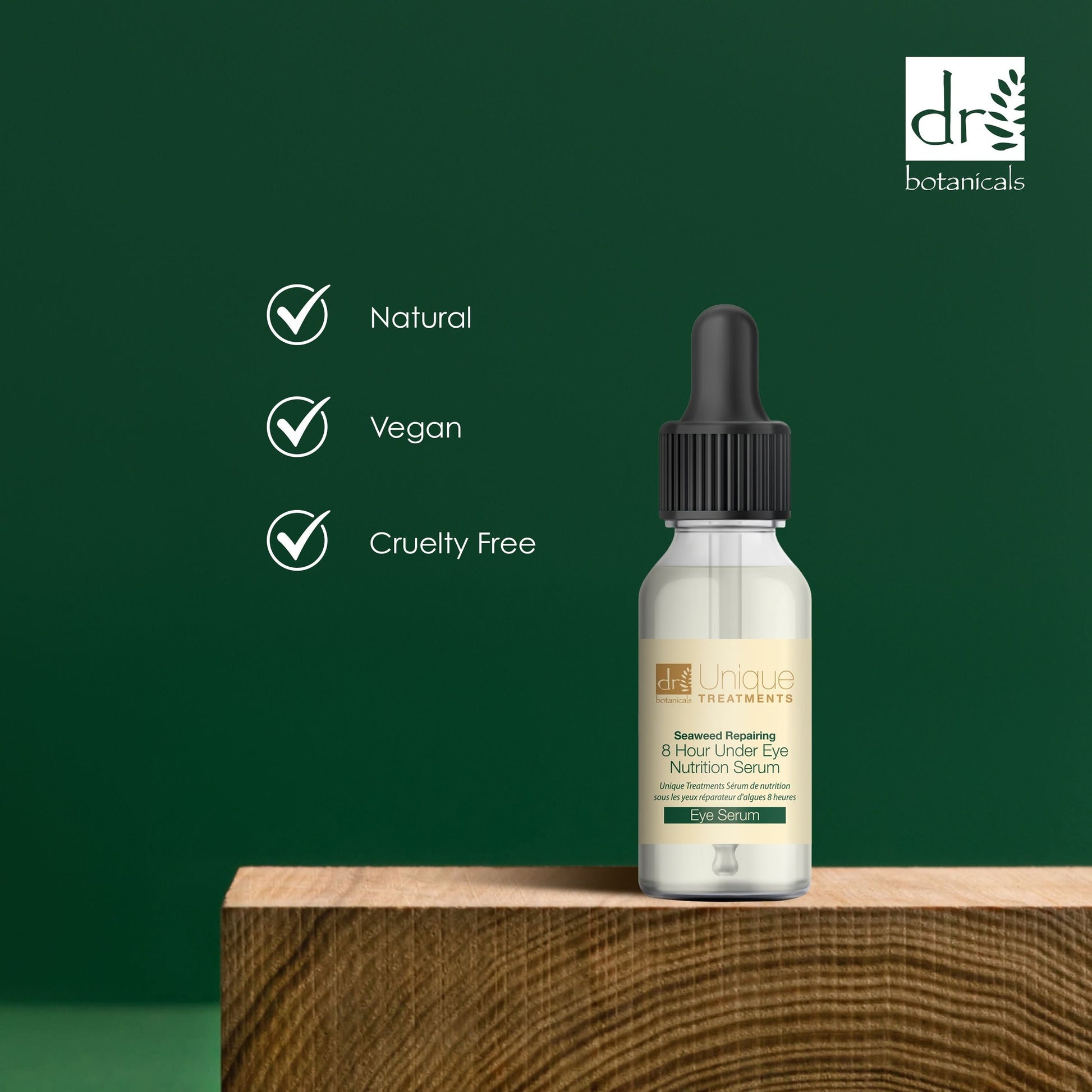 DB486 Dr Botanicals Unique Treatments Seaweed Repairing 8 Hour Under Eye Nutrition Serum 15ml