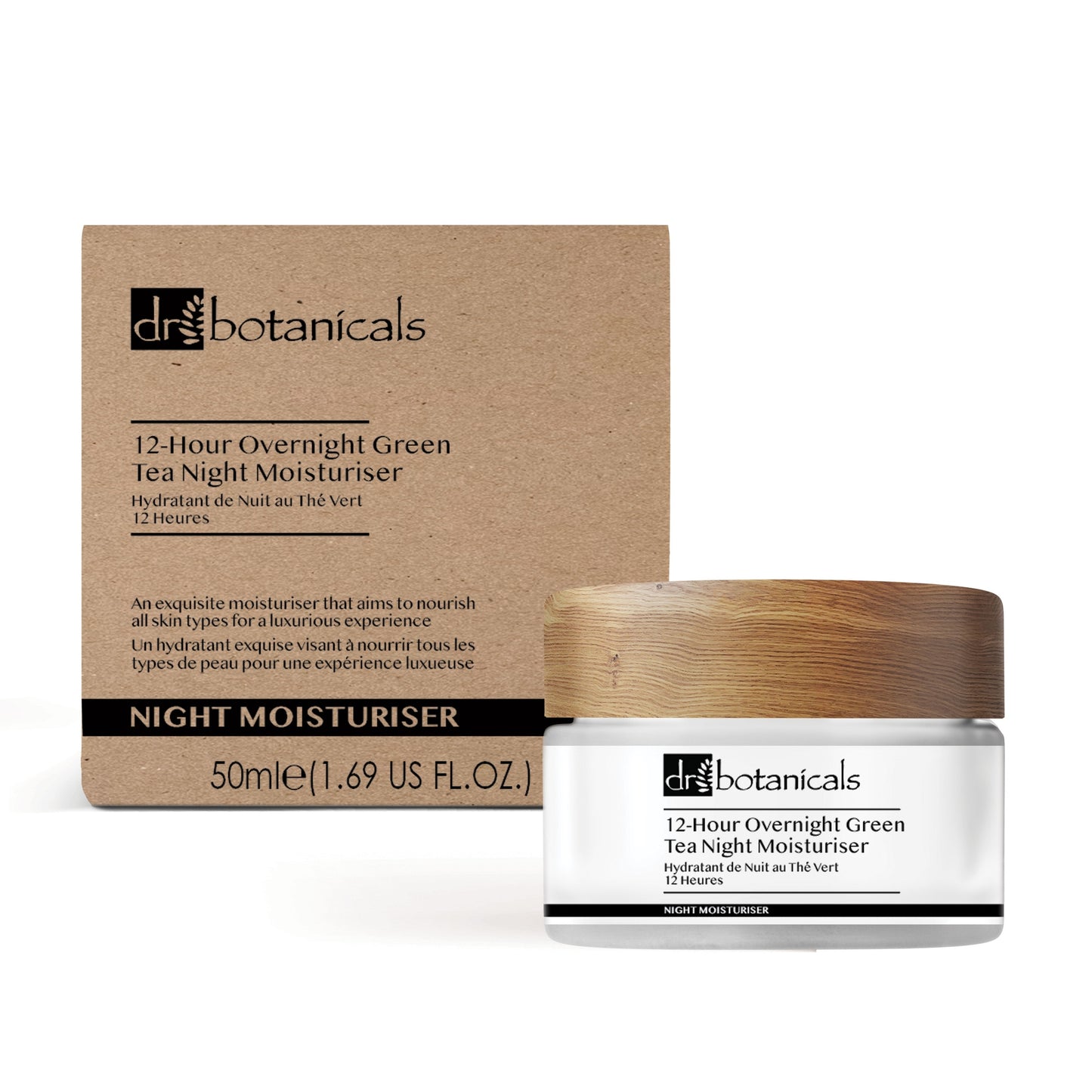 DB537 Dr Botanicals 12-Hour Overnight Green Tea Night Moisturiser 50ml