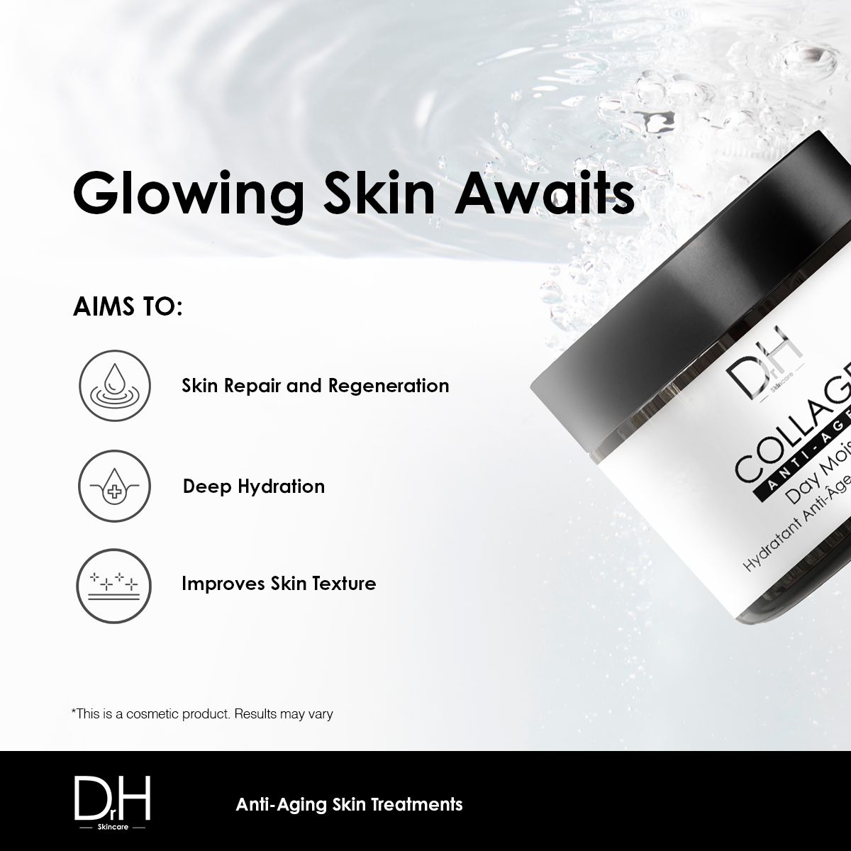 DRH111 Dr H Collagen Anti-Ageing Day Moisturiser 60ml