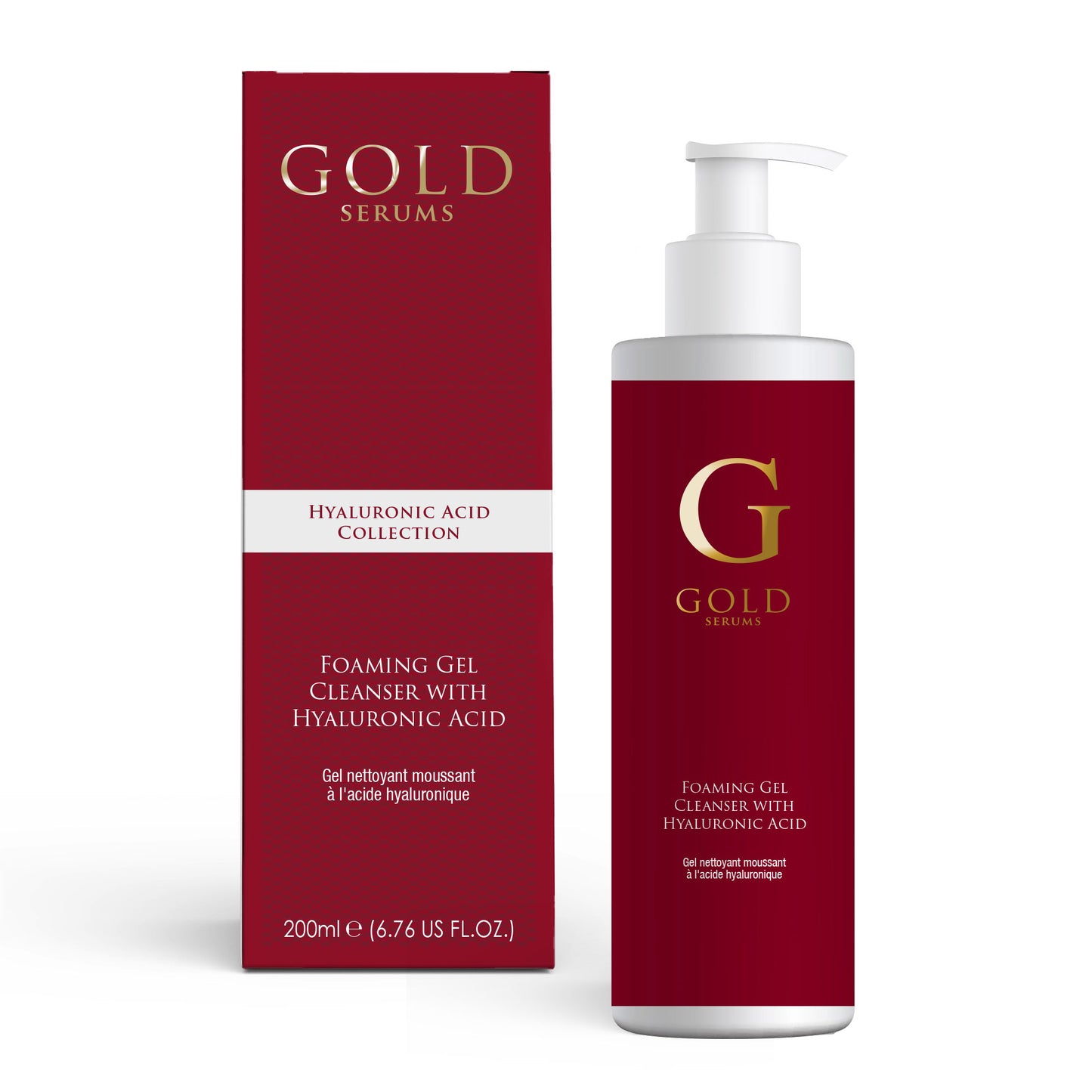 Gold Serums Foaming Mousse Cleanser with Hyaluronic Acid 200ml