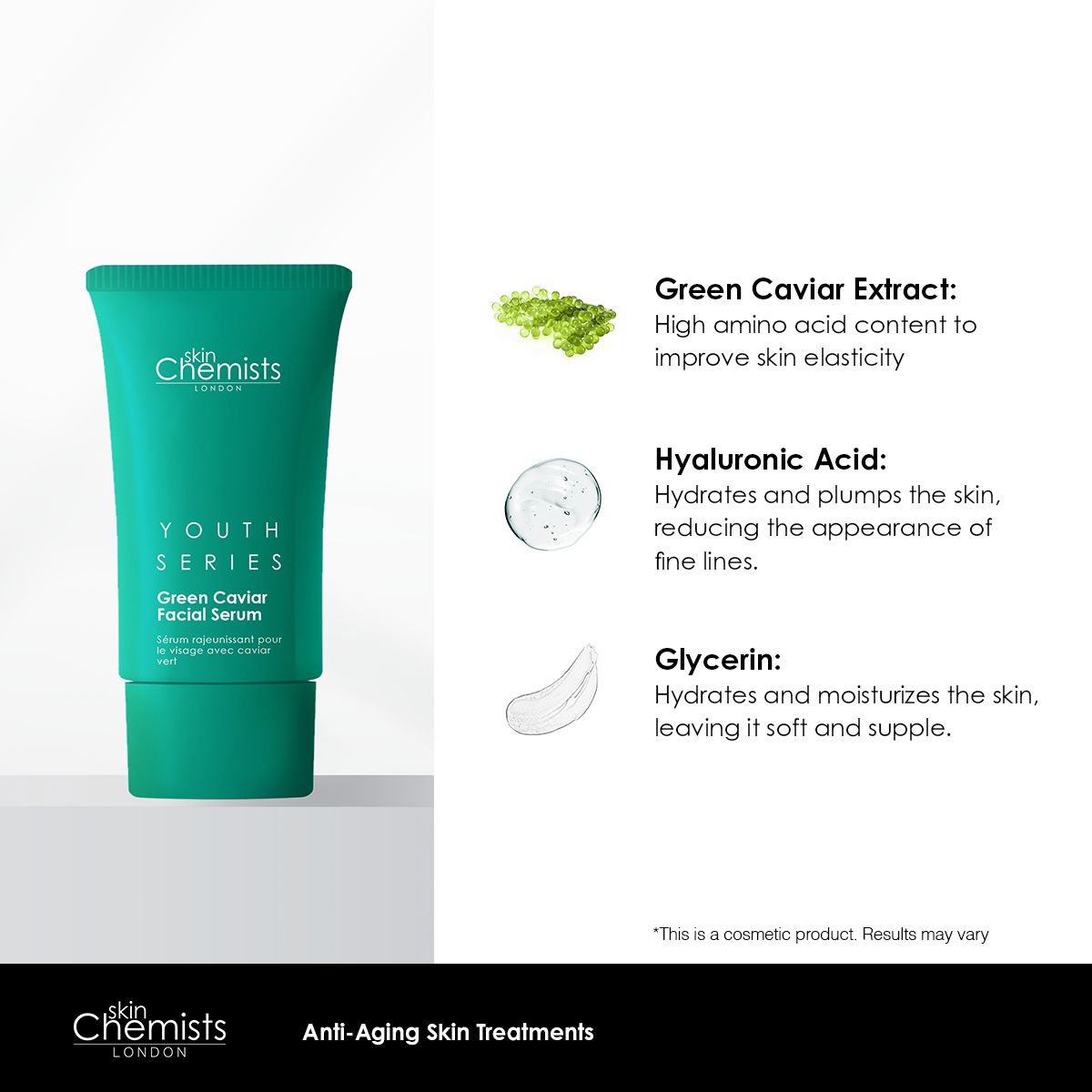 HSC012 skinChemists Youth Series Green Caviar Facial Serum 30ml