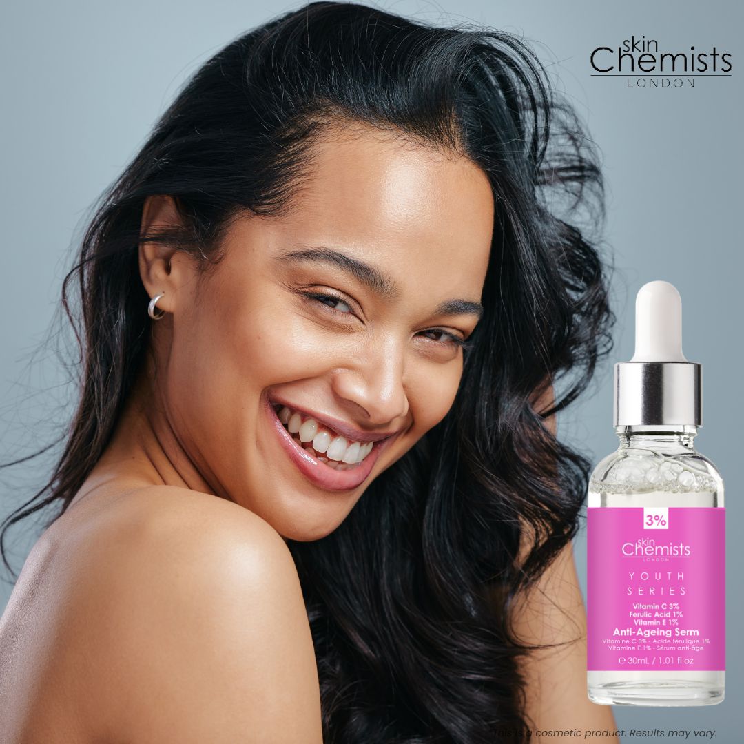 HSC026 skinChemists Youth Series Anti-Ageing Serum Vitamin C 3%, Ferulic Acid 1%, Vitamin E 1% 30ml
