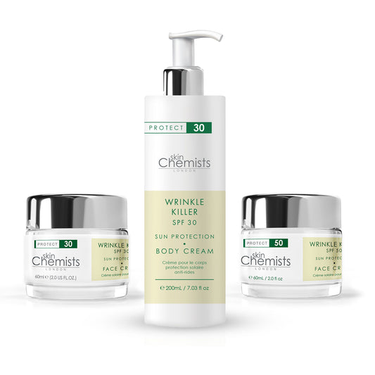 Wrinkle Killer SPF 50+30 Body Cream and Day Moisturiser