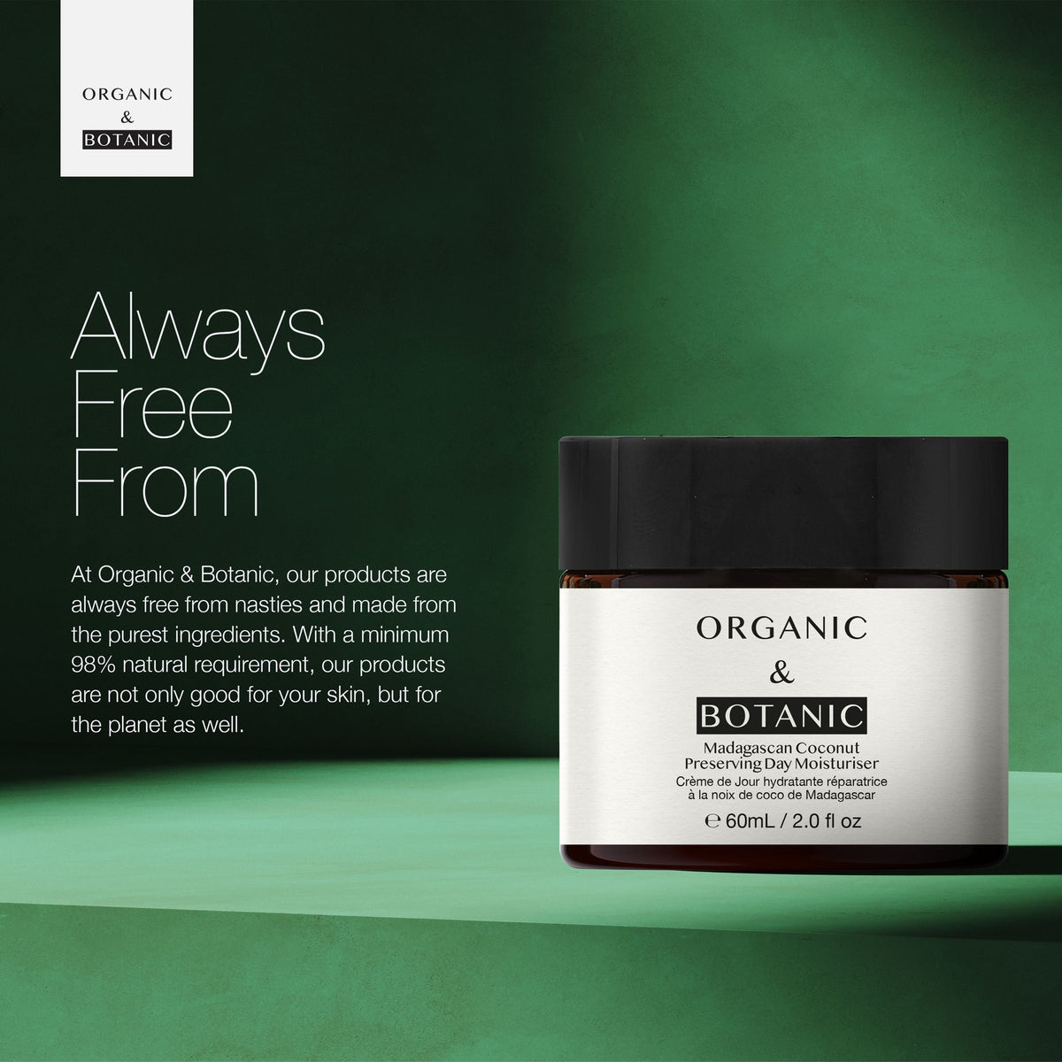 OB091 Organic & Botanic Madagascan Coconut Day Moisturiser 60ml