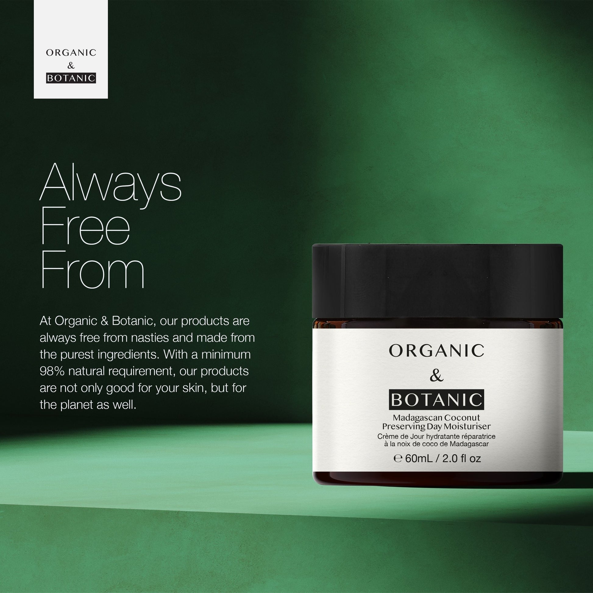 OB091 Organic & Botanic Madagascan Coconut Day Moisturiser 60ml