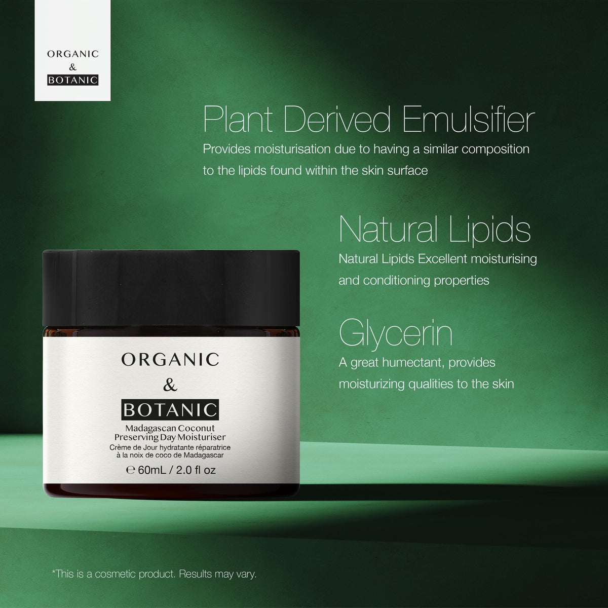 OB091 Organic & Botanic Madagascan Coconut Day Moisturiser 60ml