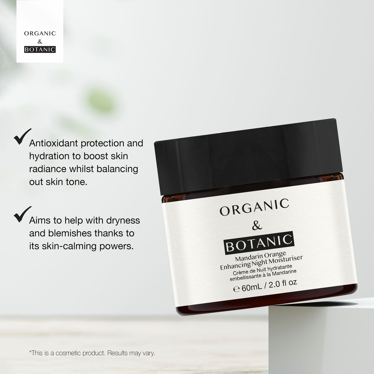 OB097 Organic & Botanic Mandarin Orange Night Moisturiser 60ml