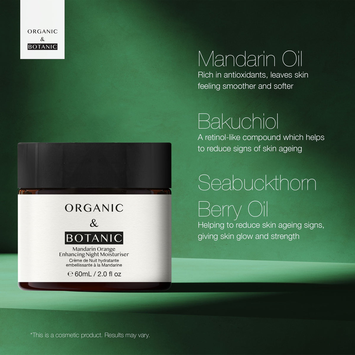 OB097 Organic & Botanic Mandarin Orange Night Moisturiser 60ml
