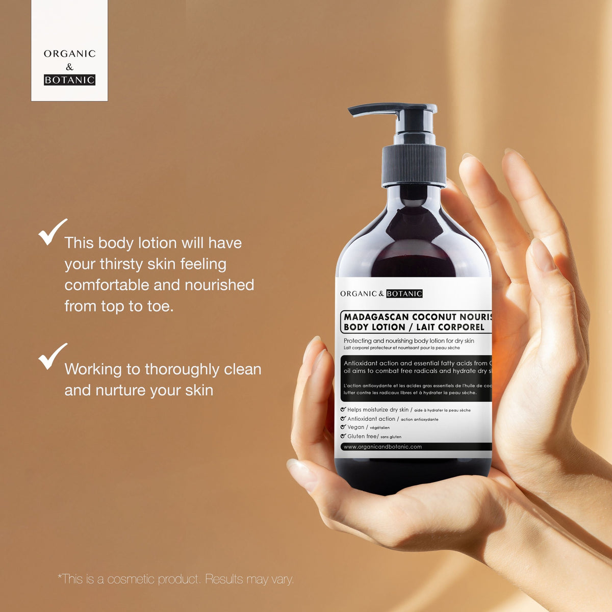 OB103 Organic & Botanic Madagascan Coconut Body Lotion 500ml