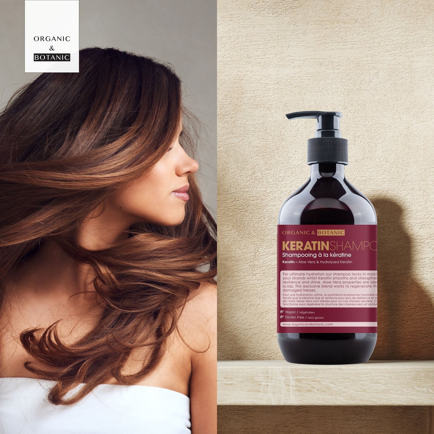 OB106 Organic & Botanic Keratin Shampoo 500ml