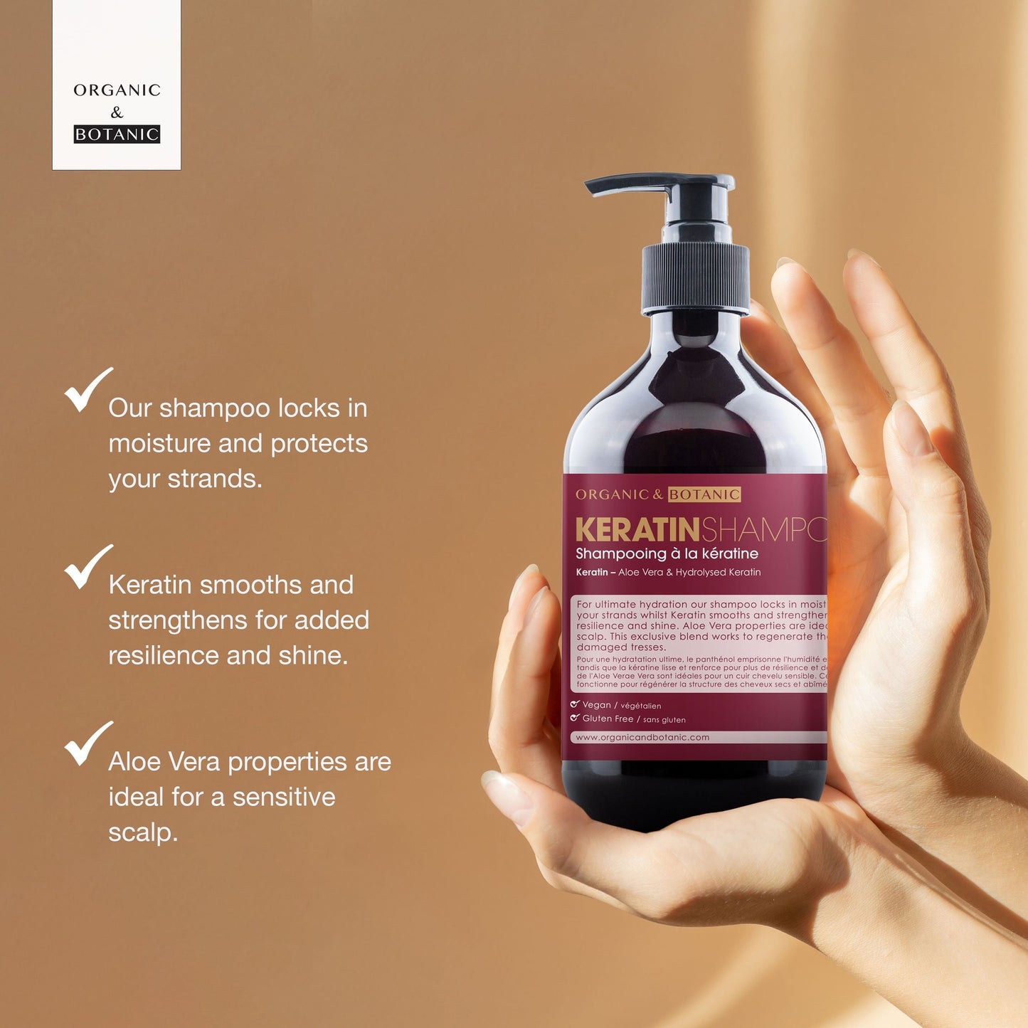 OB106 Organic & Botanic Keratin Shampoo 500ml