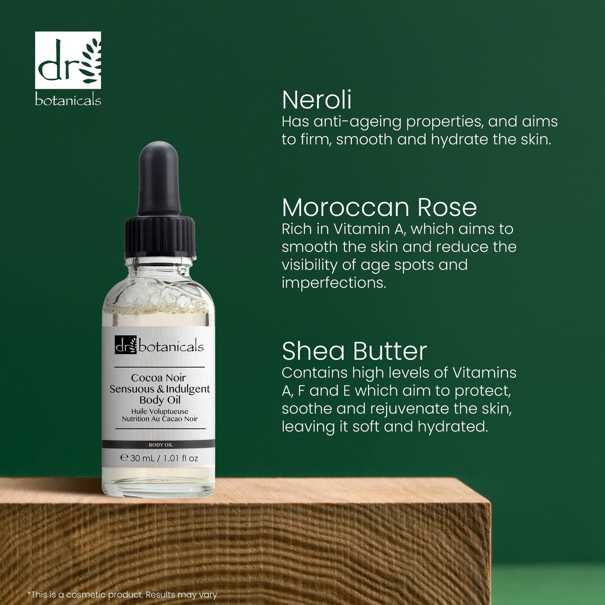 PO2DB017 Dr Botanicals Cocoa Noir Sensuous & Indulgent Body Oil 30ml Twin Value Savings Pack