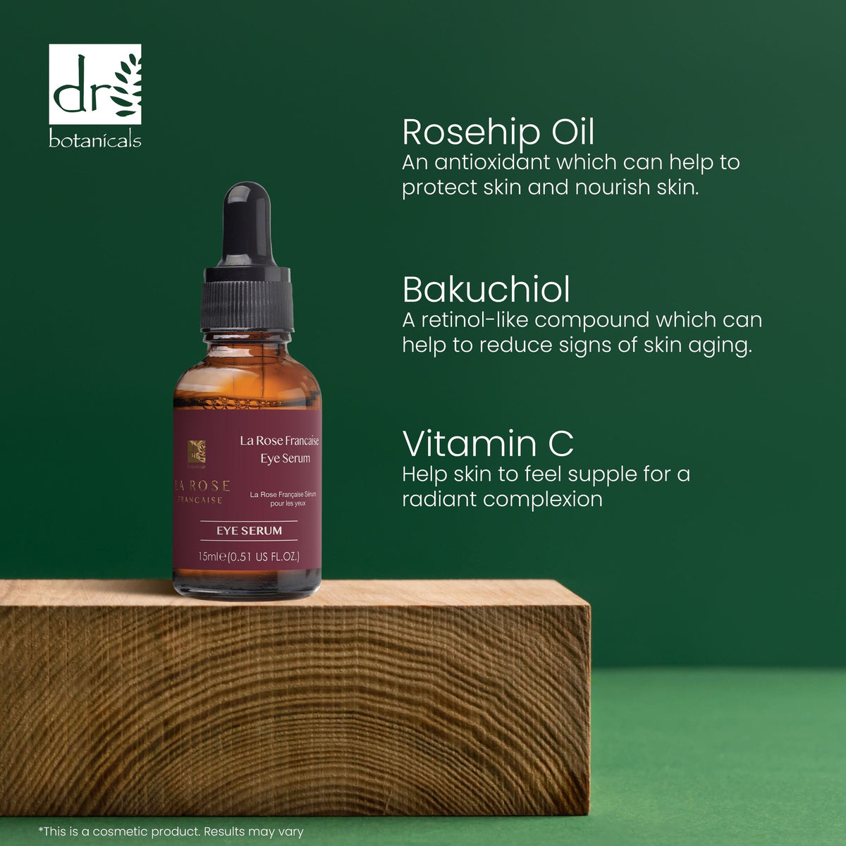 PO2DB315 Dr Botanicals La Rose Française Eye Serum 15ml Twin Value Savings Pack