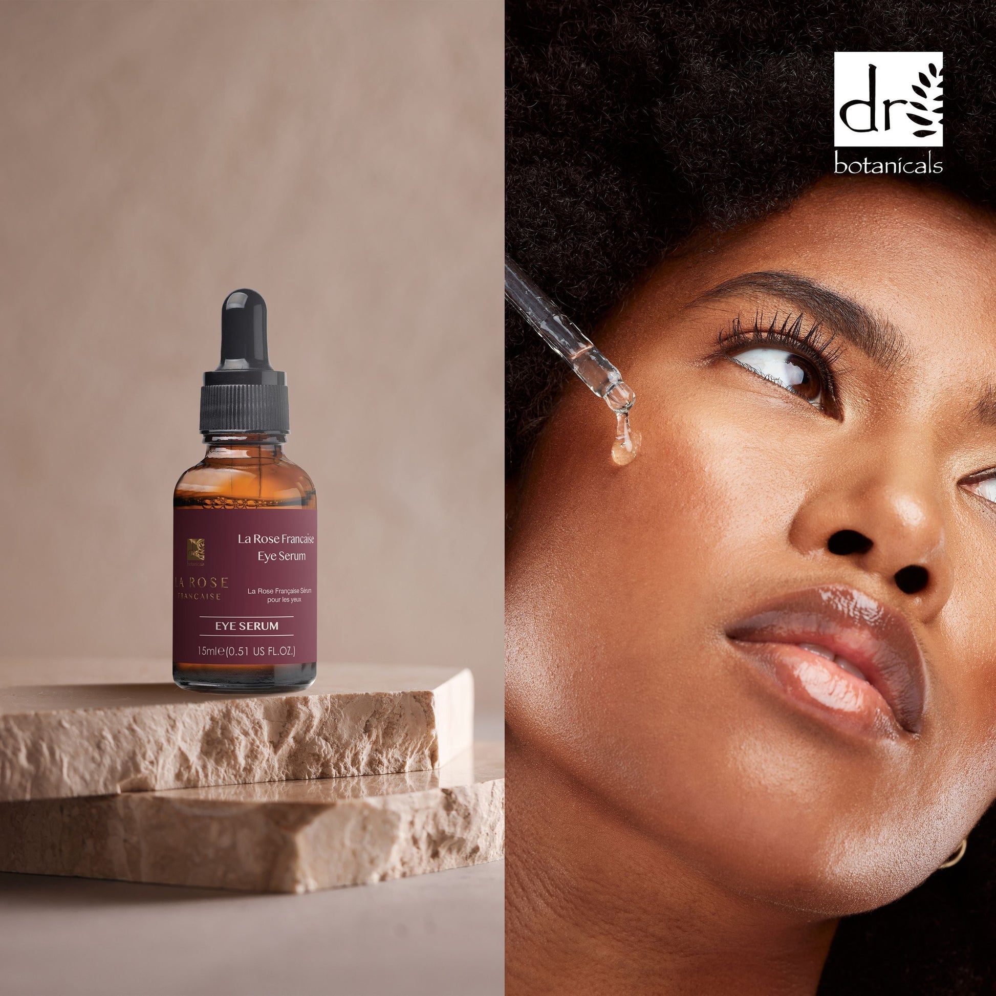 PO2DB315 Dr Botanicals La Rose Française Eye Serum 15ml Twin Value Savings Pack