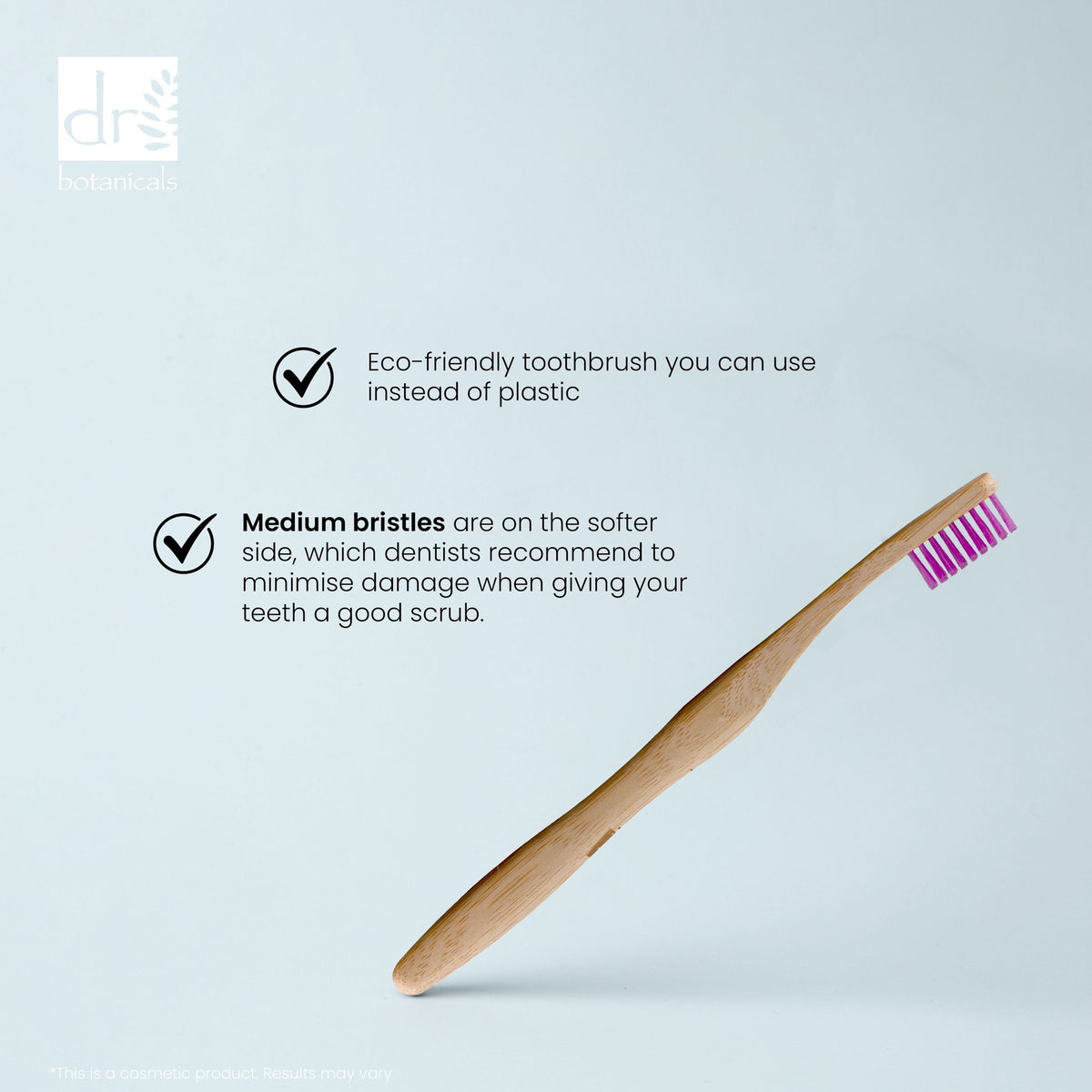 PO2DB348 Dr Botanicals Bamboo Toothbrush Purple Twin Value Savings Pack