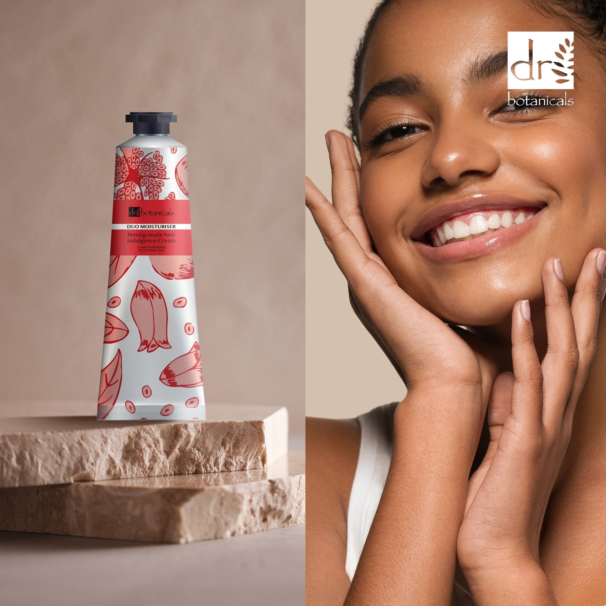 PO2DB367 Dr Botanicals Pomegranate Noir Indulgence Cream 50ml Twin Value Savings Pack
