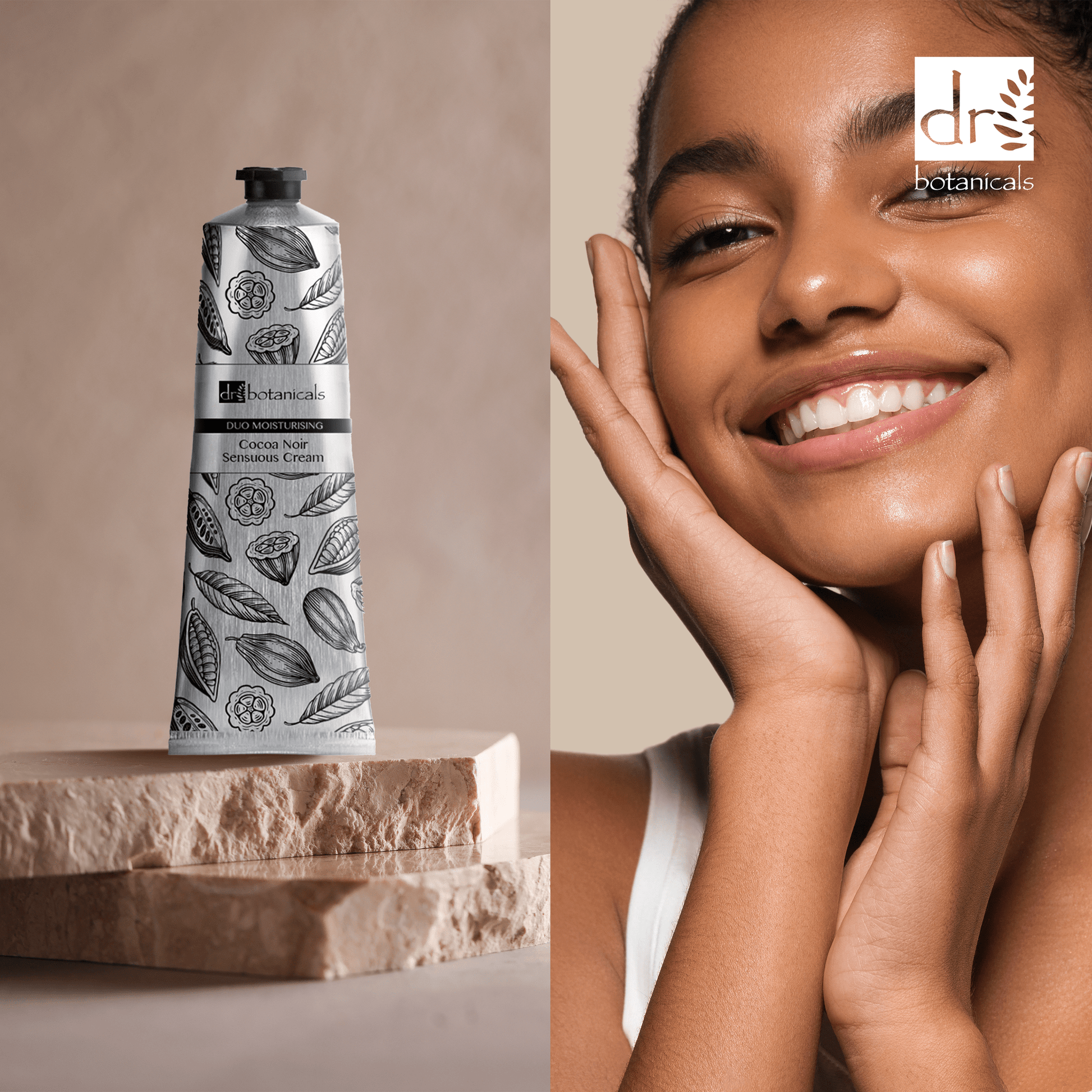 PO2DB368 Dr Botanicals Cocoa Noir Sensuous Cream 50ml Twin Value Savings Pack