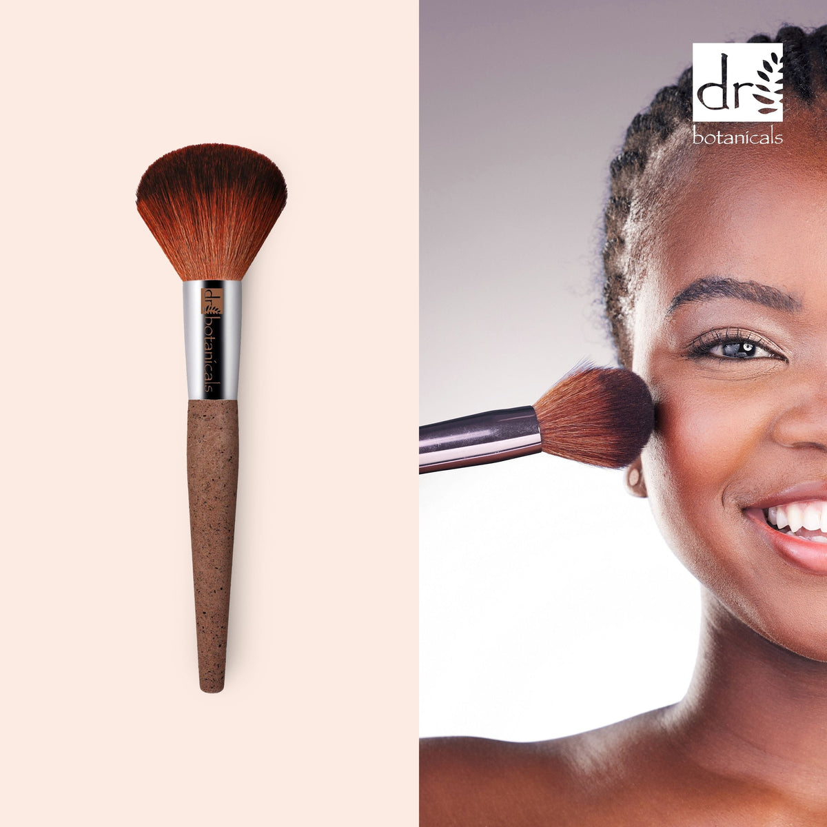 PO2DB392 Dr Botanicals Coffee Ground Powder Brush Twin Value Savings Pack