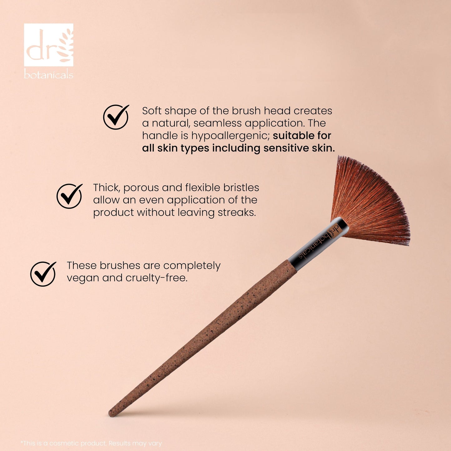 PO2DB396 Dr Botanicals Coffee Ground Fan Brush Twin Value Savings Pack