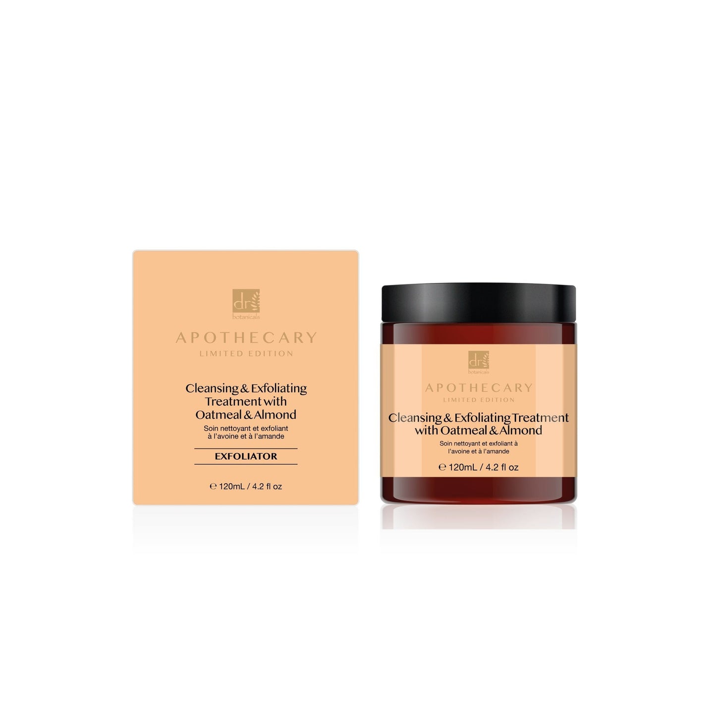 PO2DB397 Dr Botanicals Cleansing & Exfoliating Treatment with Oatmeal & Almond 120ml Twin Value Savings Pack