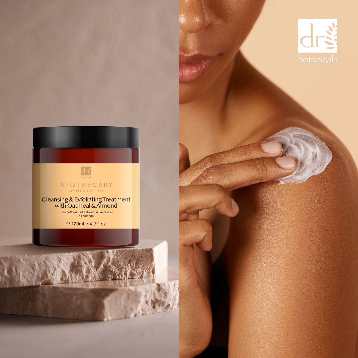 PO2DB397 Dr Botanicals Cleansing & Exfoliating Treatment with Oatmeal & Almond 120ml Twin Value Savings Pack